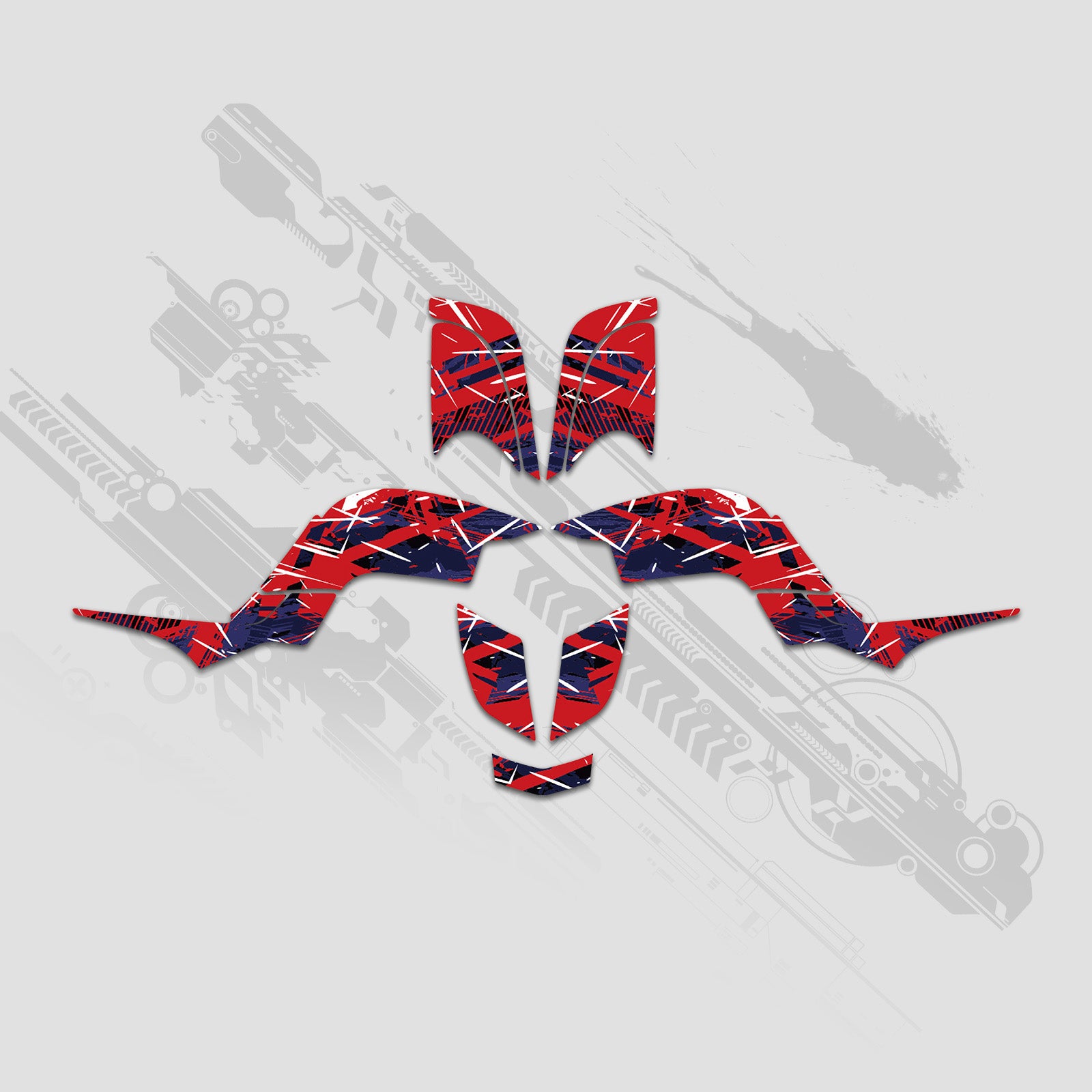 ATV Full Graphics Aufkleber Kit für Yamaha Raptor 660 2001–2005