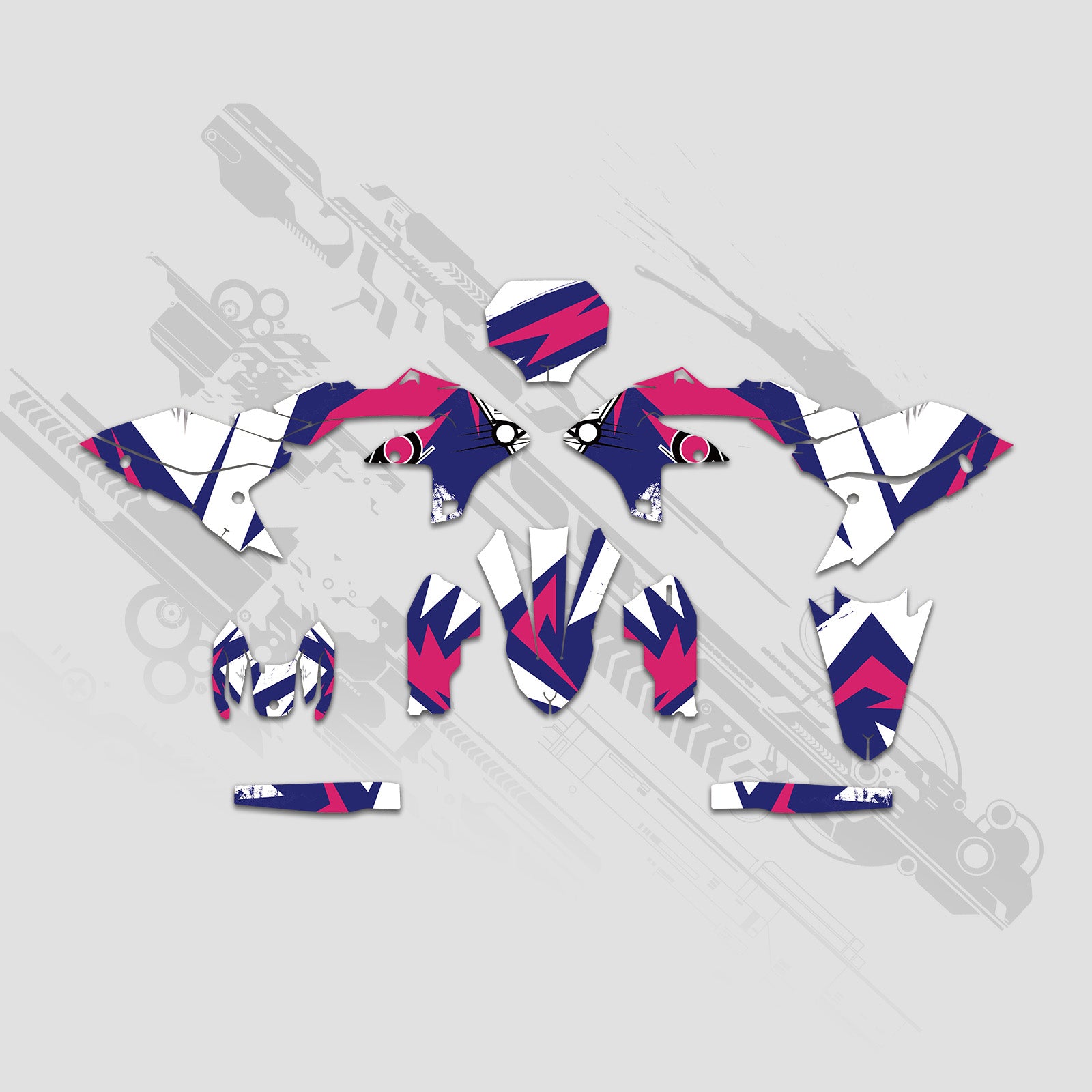 ATV Full Graphics Aufkleber Kit für Yamaha YZ250F YZ450F 2023-2024