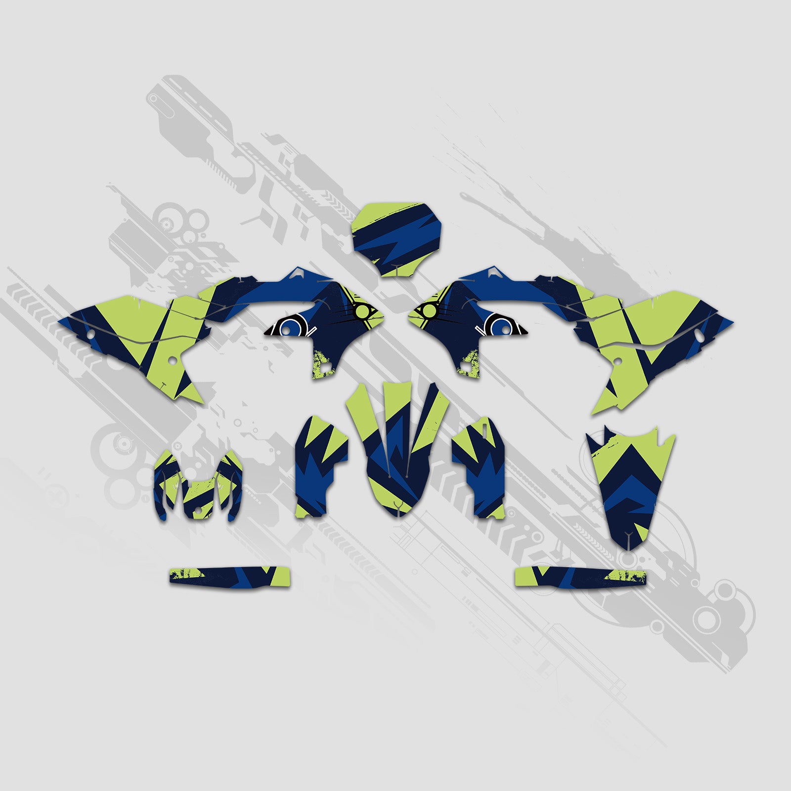 ATV Full Graphics Aufkleber Kit für Yamaha YZ250F YZ450F 2023-2024