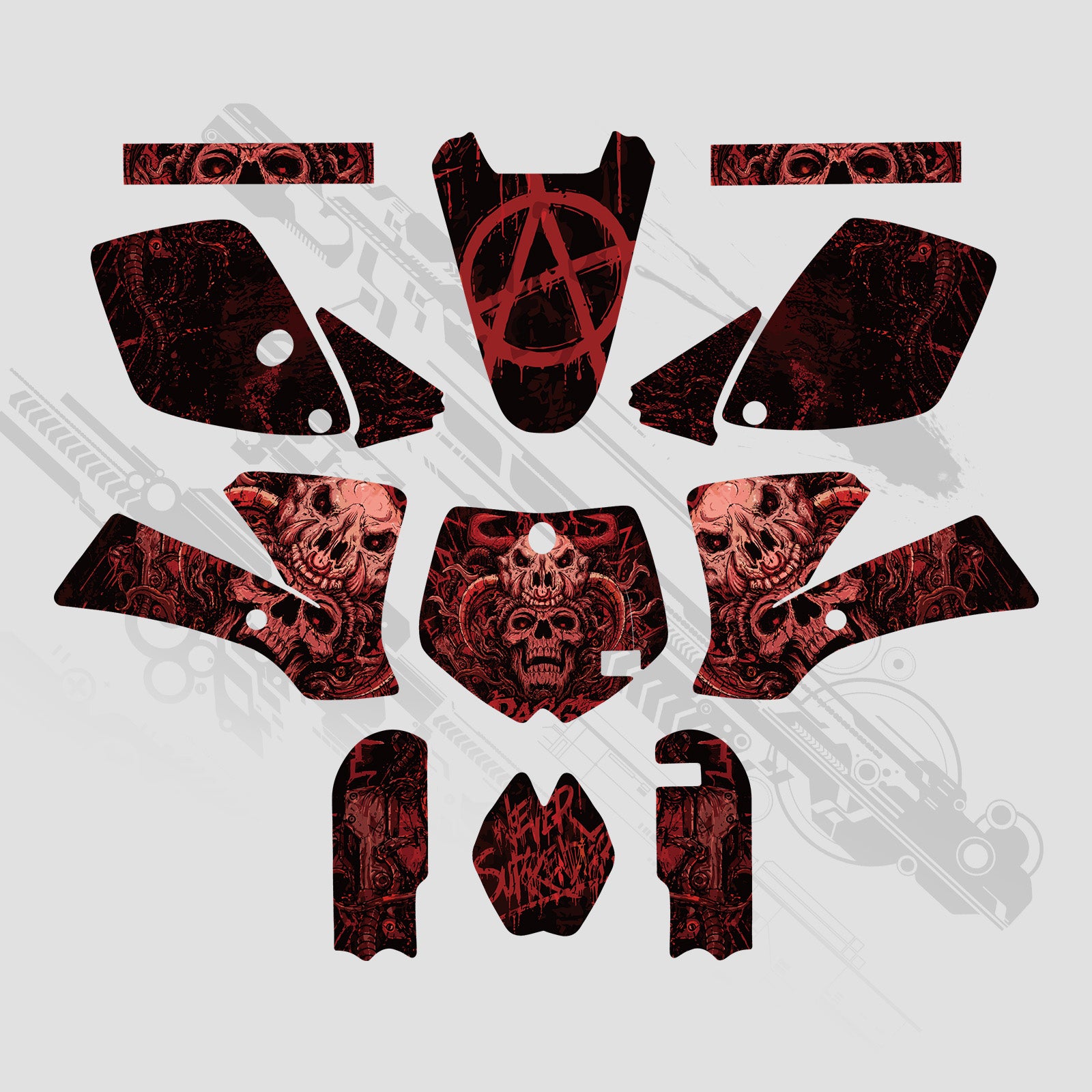 Motorrad Full Graphics Dekor Aufkleber Set für KTM SX65 2002–2008