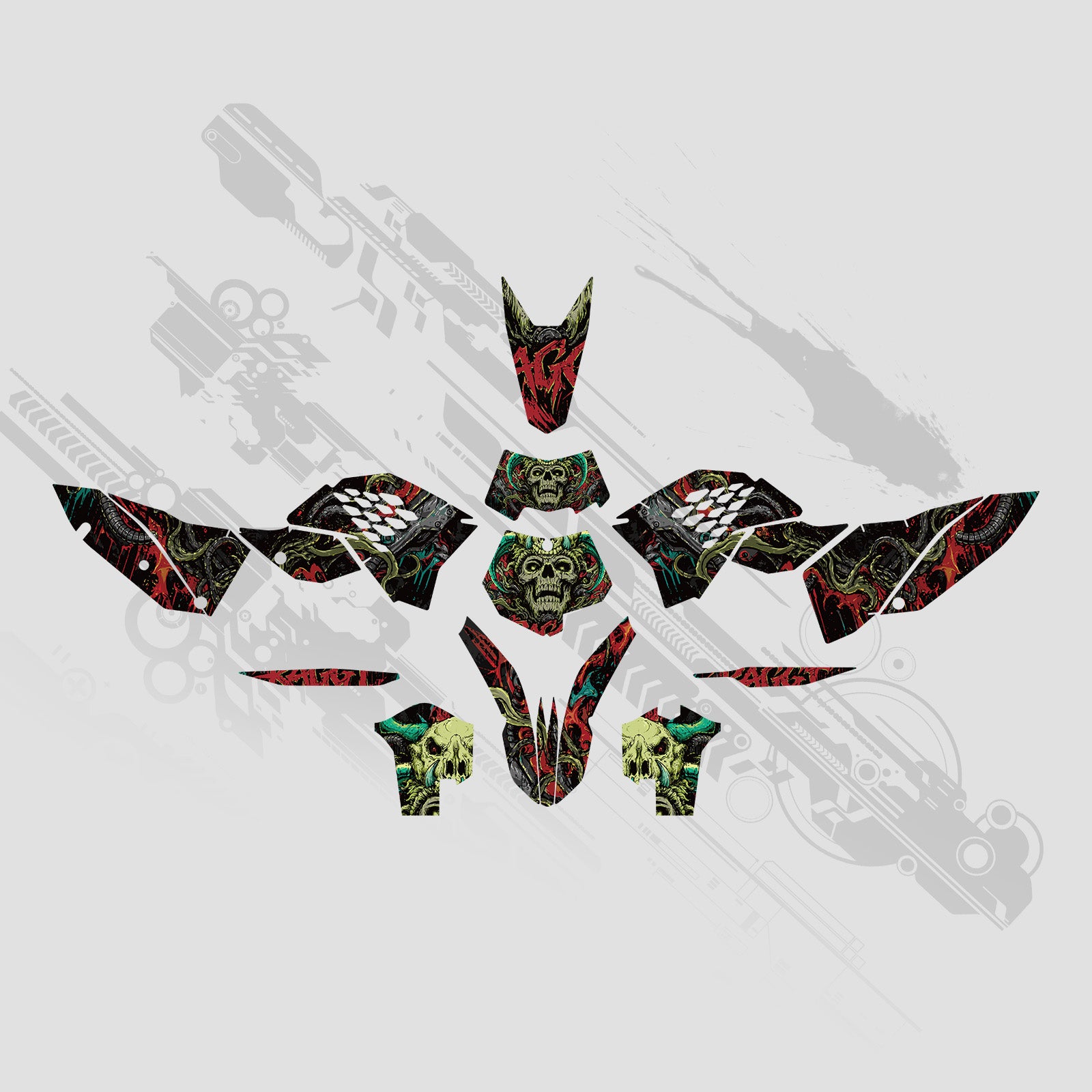 Full Graphics Dekor Aufkleber Set für KTM EXC 2008-2011