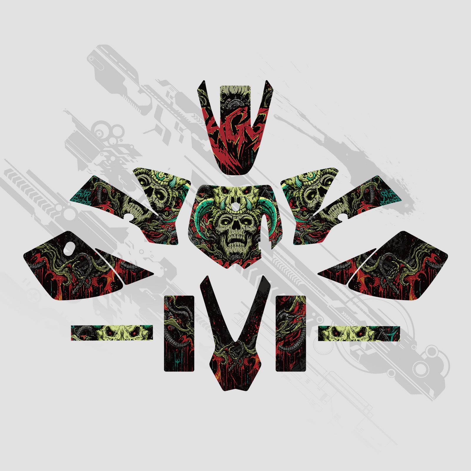 Motorrad Full Graphics Dekor Aufkleber Set für KTM SX50 2002-2008