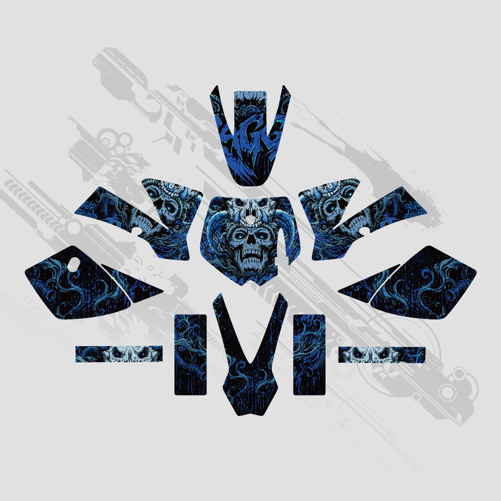Motorrad Full Graphics Dekor Aufkleber Set für KTM SX50 2002-2008