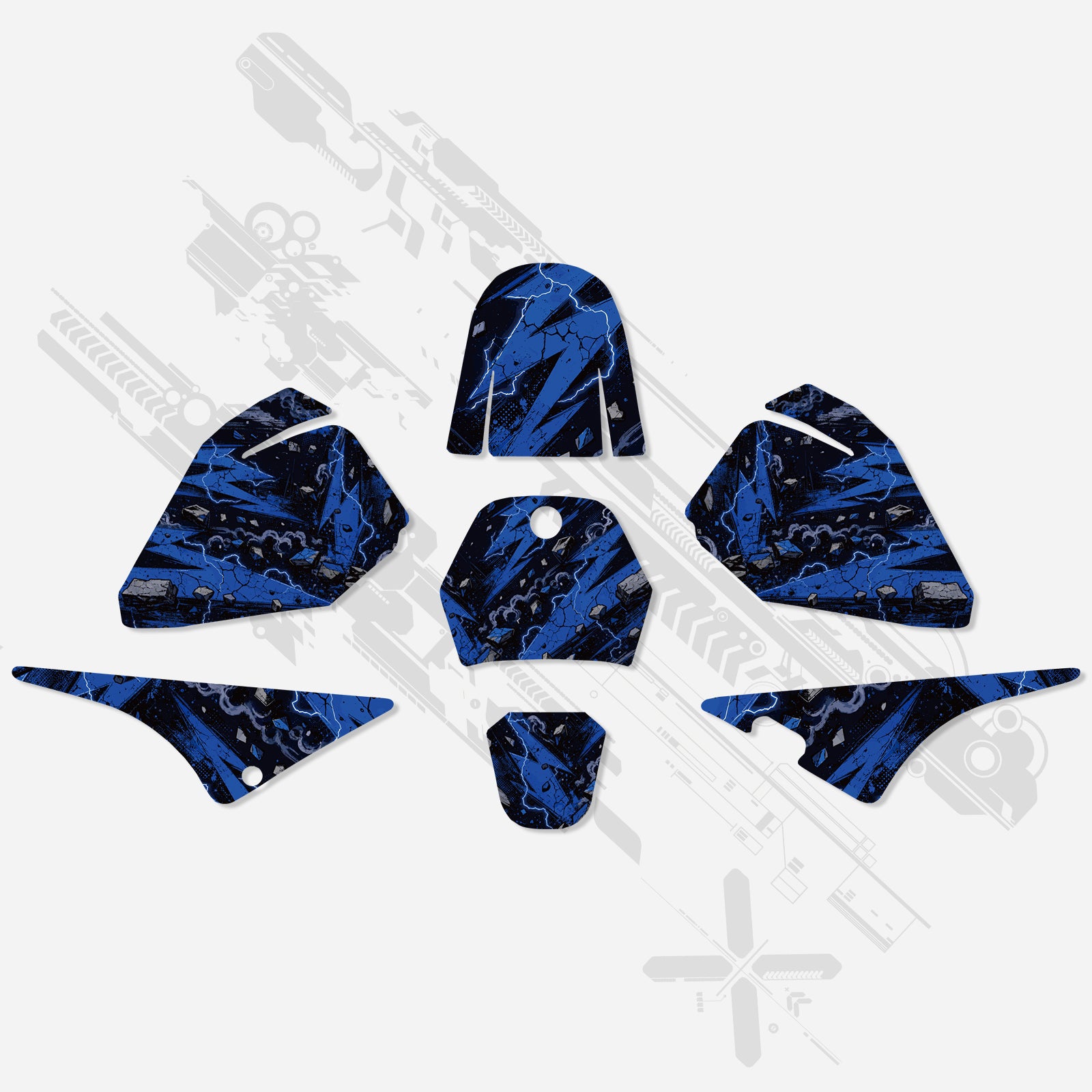 Komplet sæt med grafiske dekorationsklistermærker til YAMAHA PW80 alle årgange