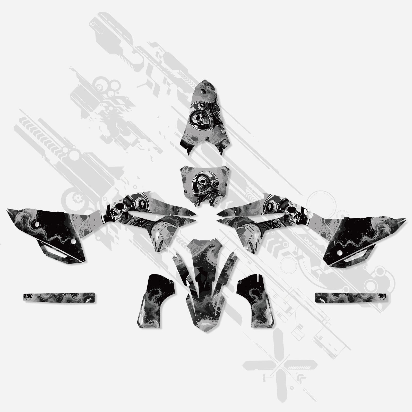 Komplettes Grafik-Dekor Aufkleber-Kit für HONDA CRF250 2022-2024
