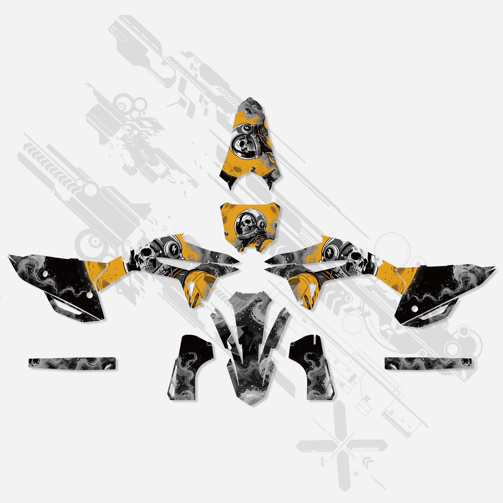 Komplettes Grafik-Dekor Aufkleber-Kit für HONDA CRF450 2021-2024