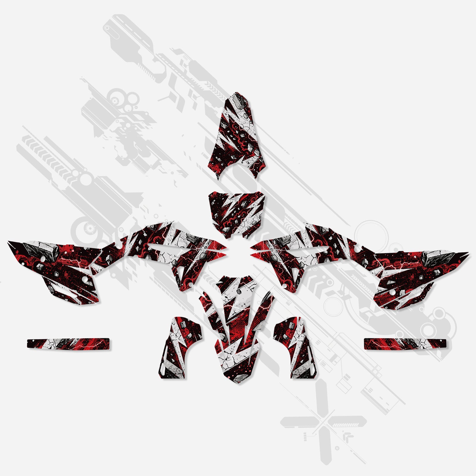 Komplettes Grafik-Dekor Aufkleber-Kit für HONDA CRF450 2021-2024