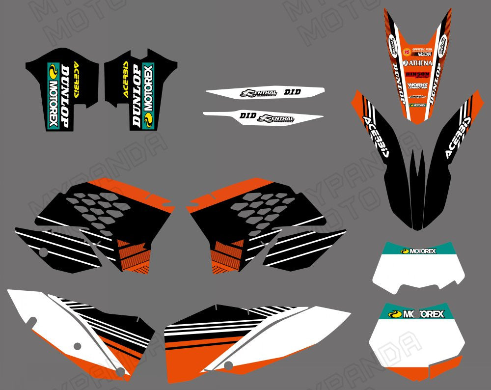 Motorrad-Grafikaufkleber-Kits für KTM EXC 2008-2011