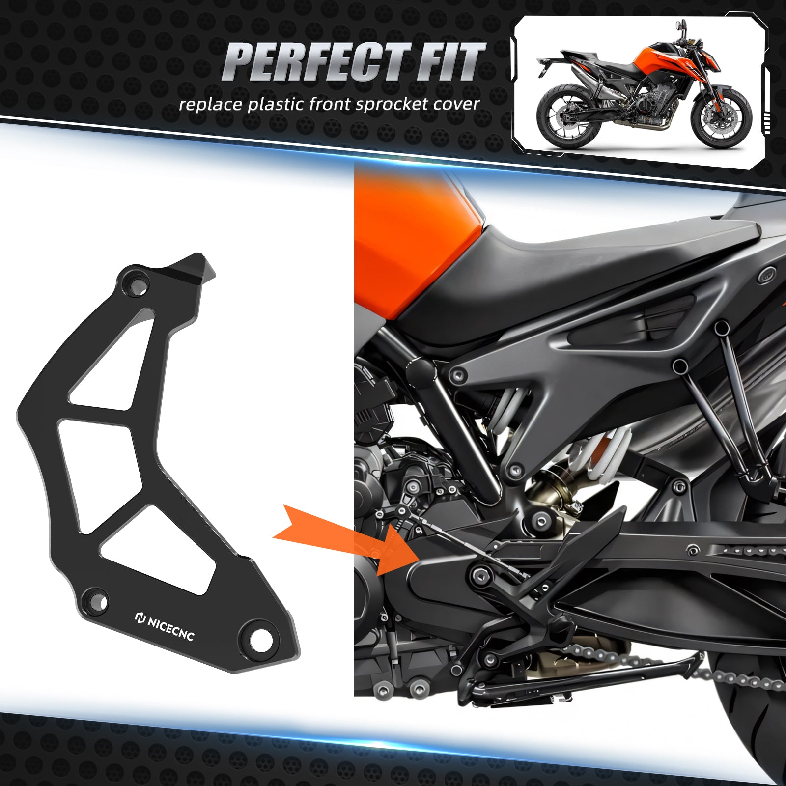 Kettenschutzabdeckung Case Saver für KTM 790/890 Duke/Adv Husqvarna NORDEN 901