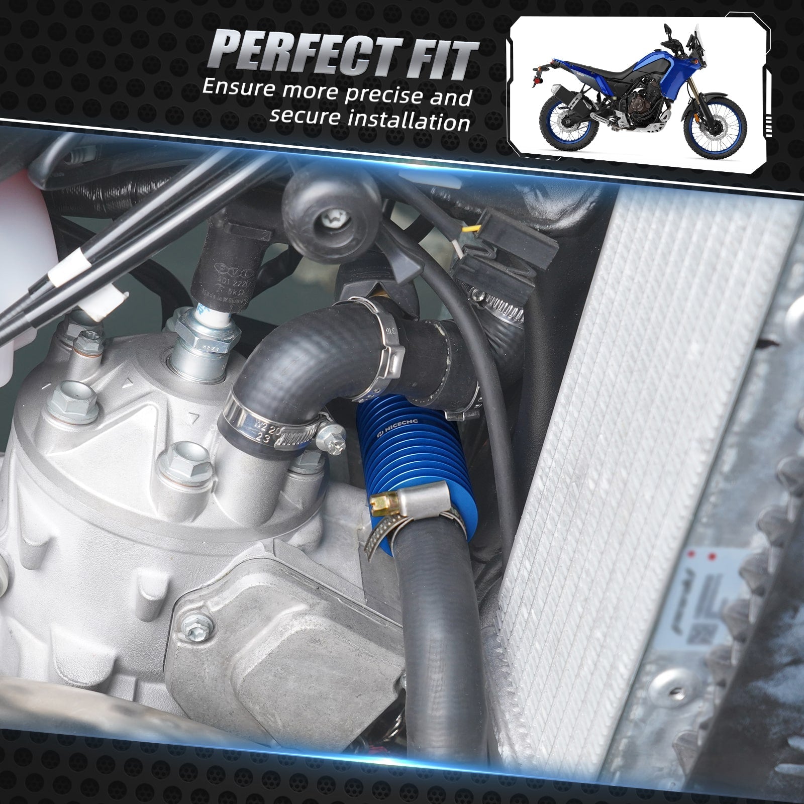 Kühler In Line Wasserkühler mit Klemmen Für KTM Husqvarna 2023-2024 GasGas 2024