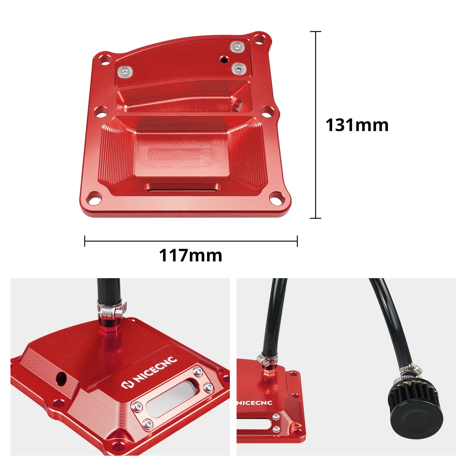 Transparente belüftete Getriebeabdeckung für Harley-Davidson M8-Motor 2017–2024