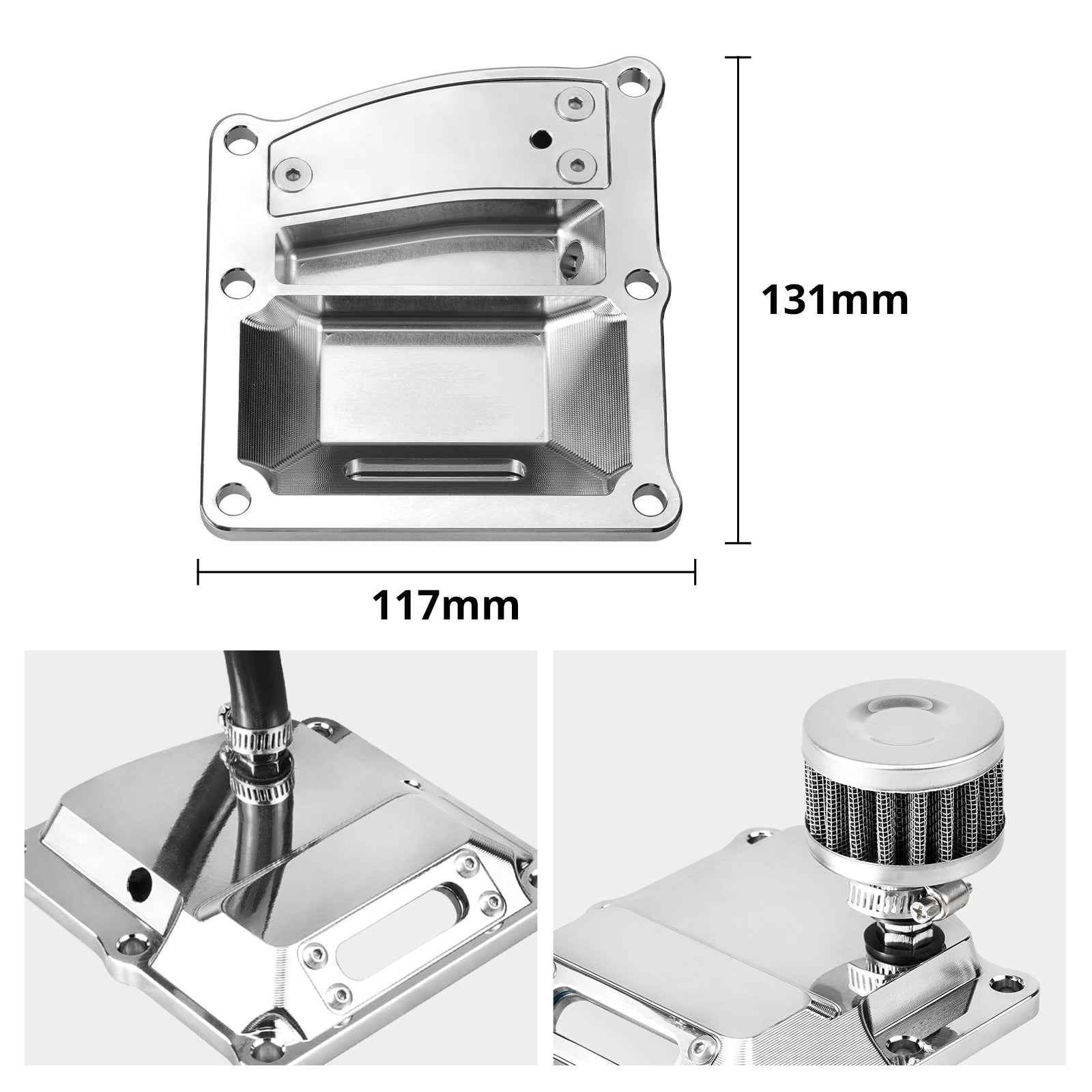 Transparente belüftete Getriebeabdeckung für Harley-Davidson M8-Motor 2017–2024