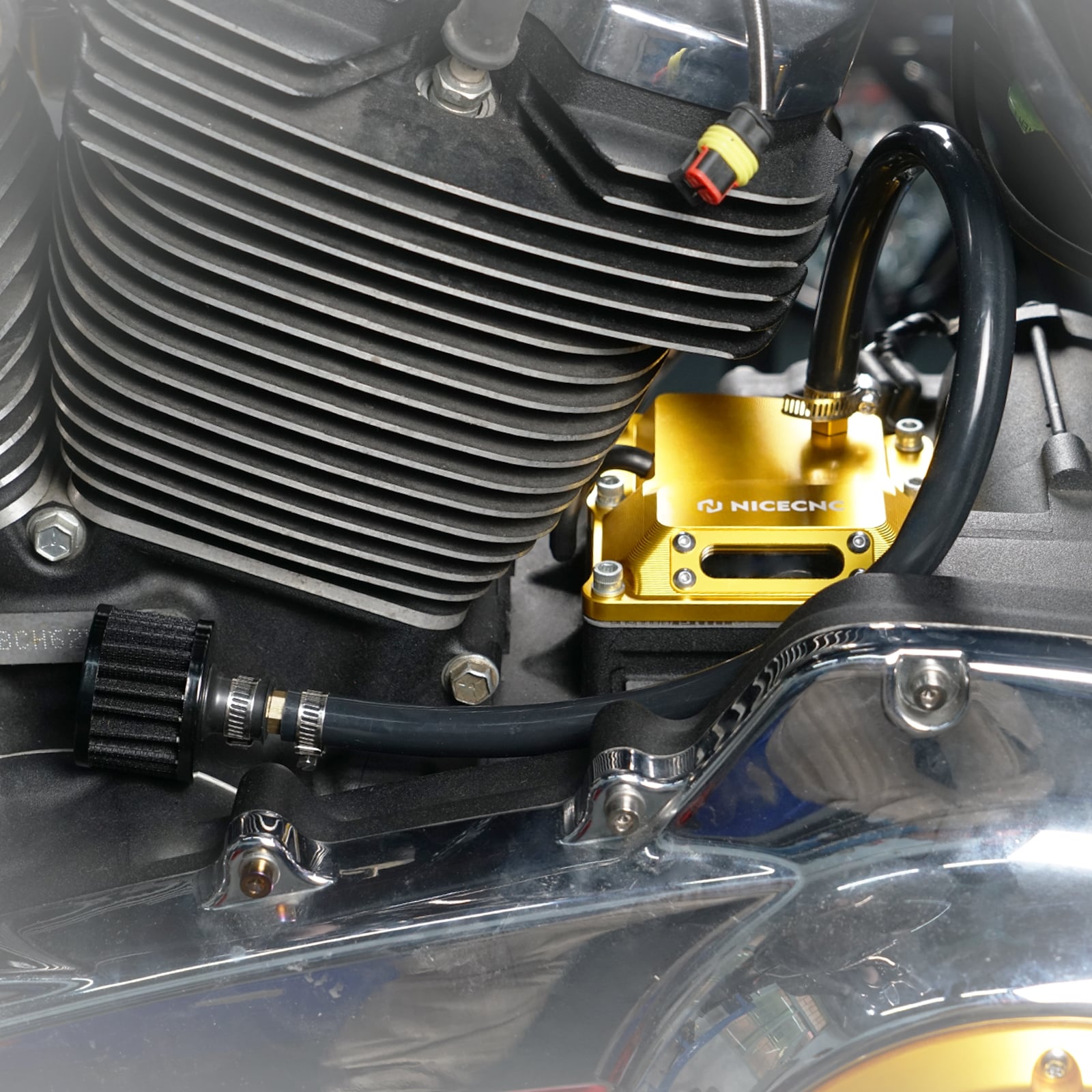 Transparente belüftete Getriebeabdeckung für Harley-Davidson M8-Motor 2017–2024