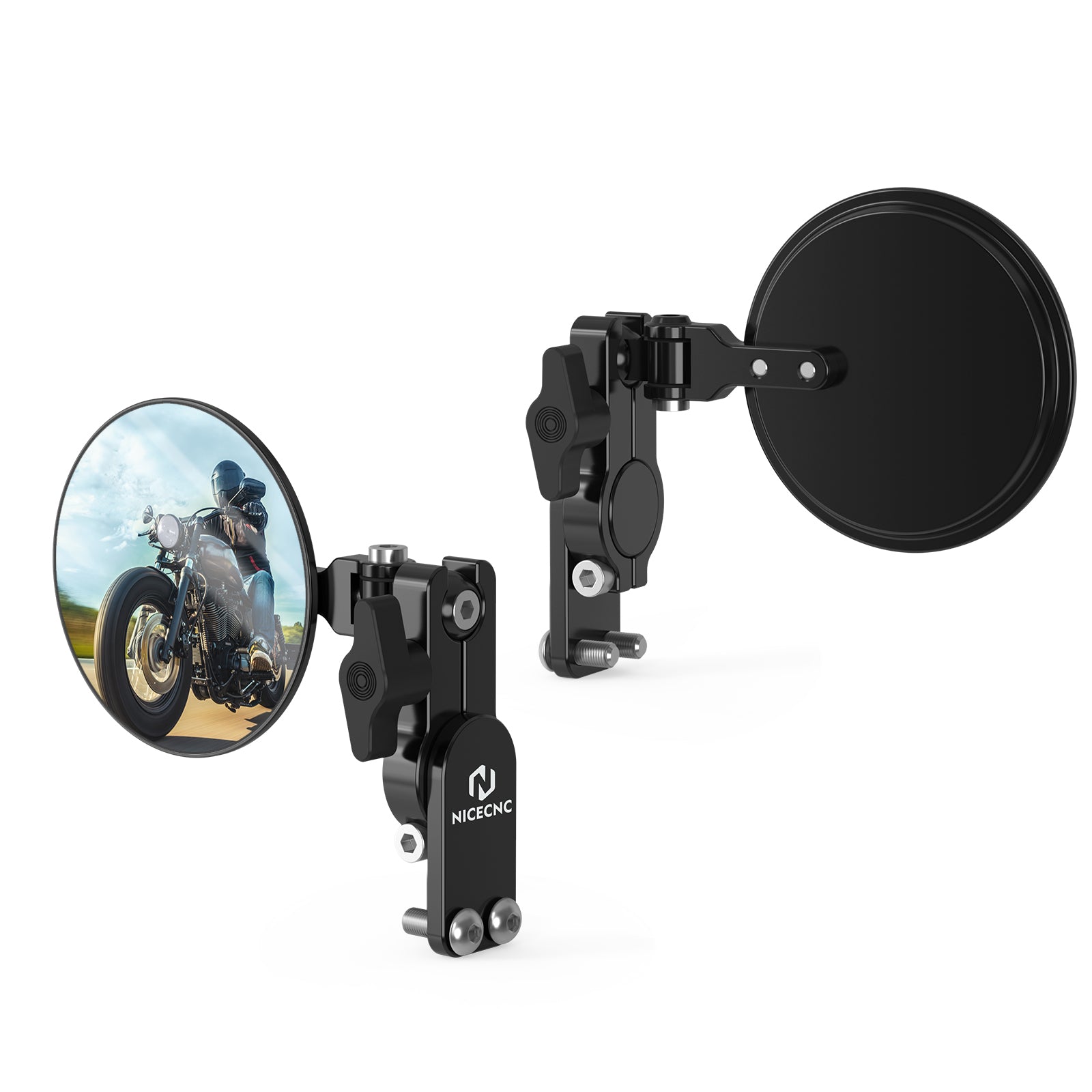 Motorrad Handschutz Runde einstellbare Quick Flip konvexe Spiegel Kit