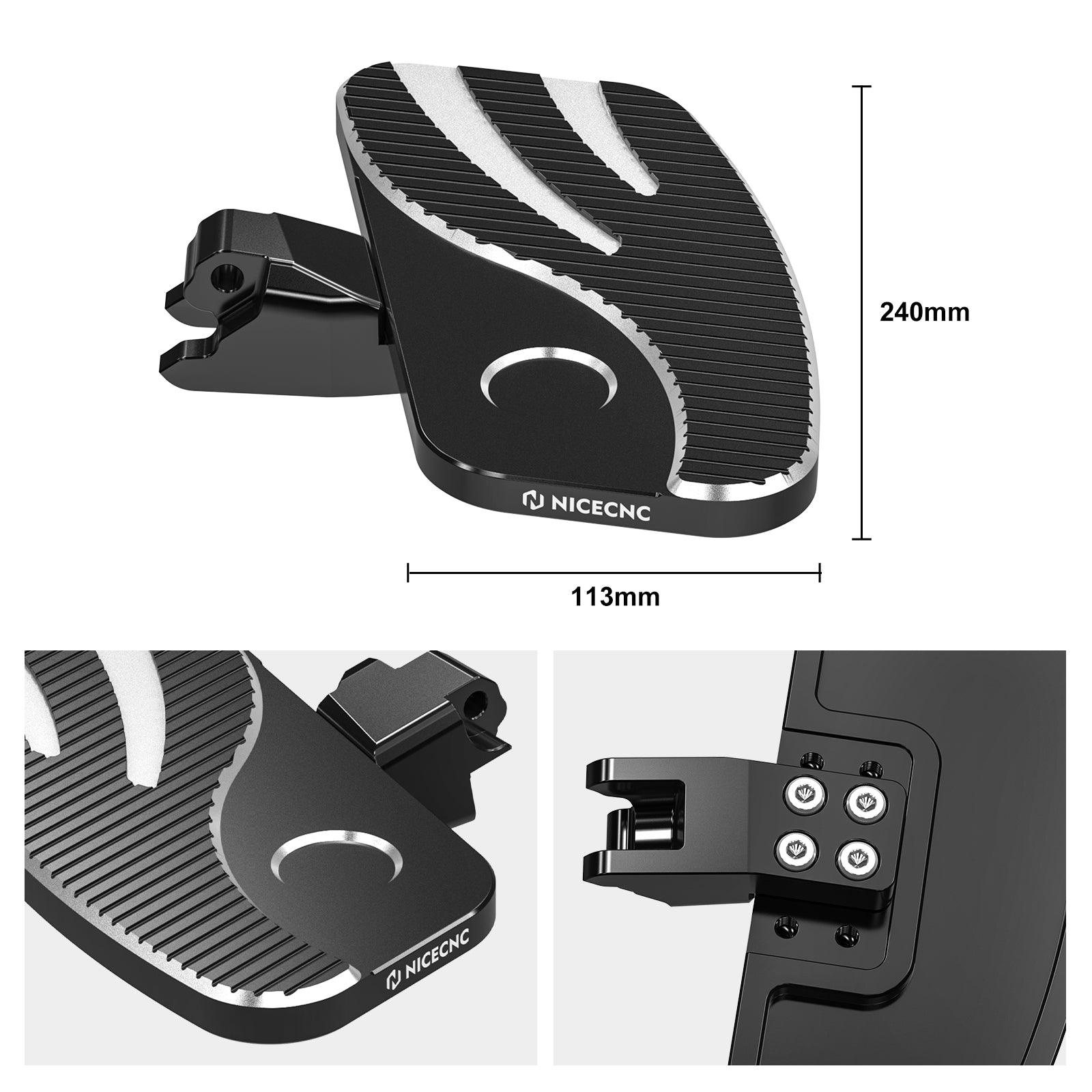 Rider Insert Trittbrett Trittbretter Fußrastenraste Für Can-Am Ryker 600 900 Ace / Rally Edition