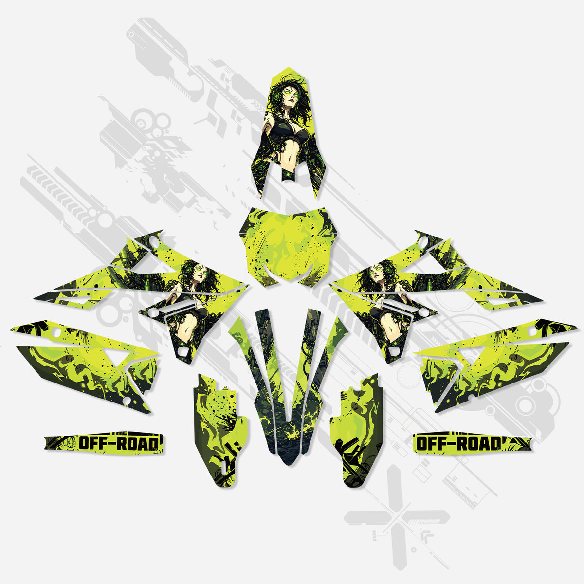 Motorrad Dekoraufkleber Komplettset für SUZUKI RMZ250 19-25 RMZ450 18-25
