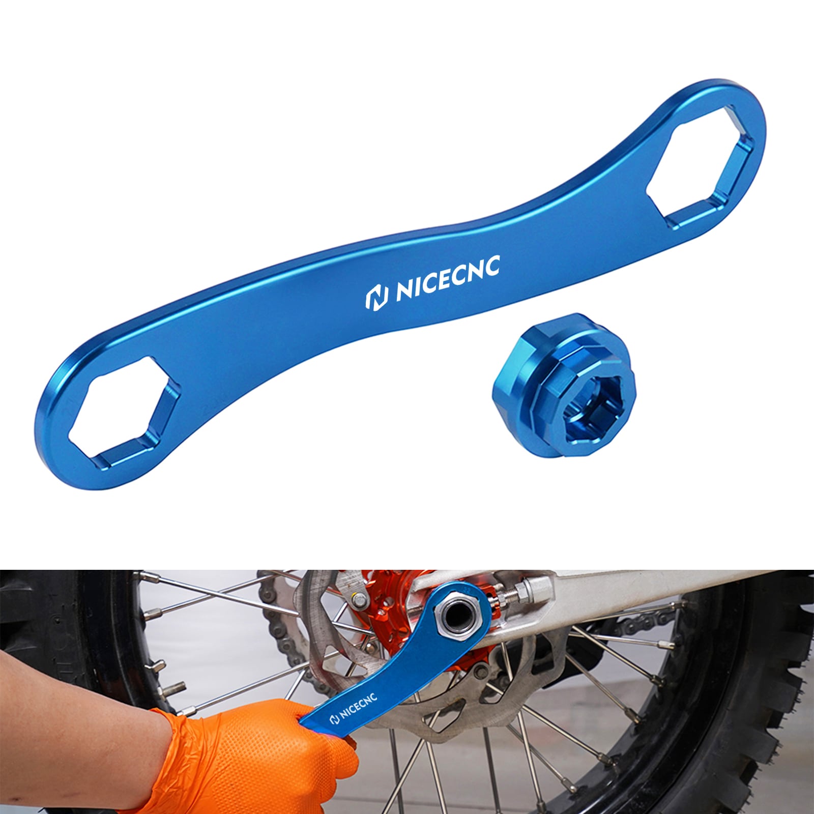 Vorder- und Hinterachsmutterschlüssel für Yamaha WR YZ 250F 450F 1996–2022