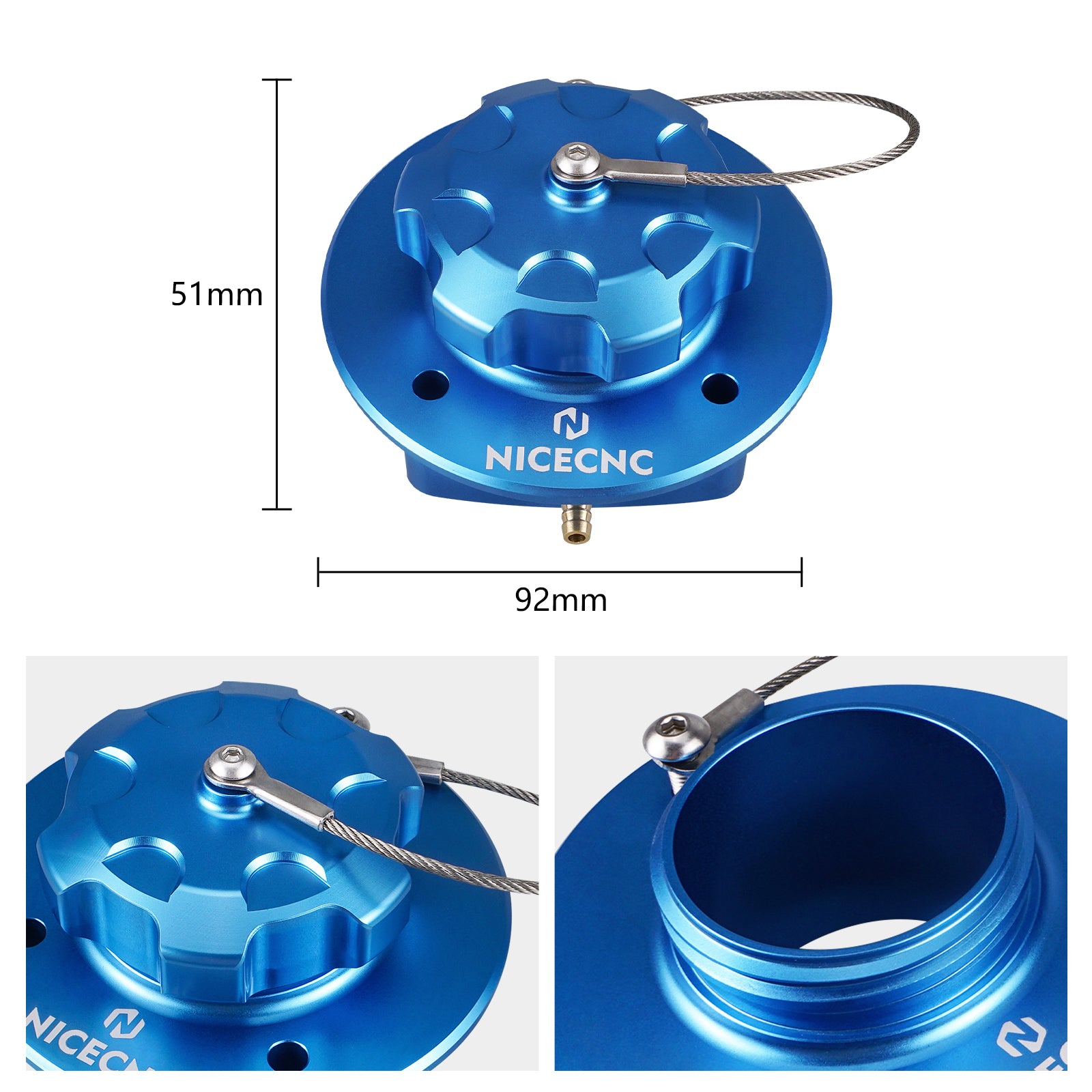 Verbesserte Gas Kraftstoff Tank Füllstoff Neck Cap Kit Für Husqvarna 701 Enduro Supermoto 16-24