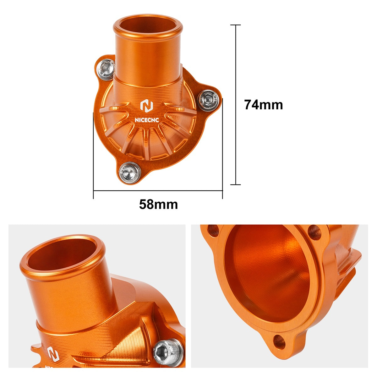 Thermostatgehäuseabdeckung Wasseranschluss für Husqvarna NORDEN 901 / Expedition 2022–2025