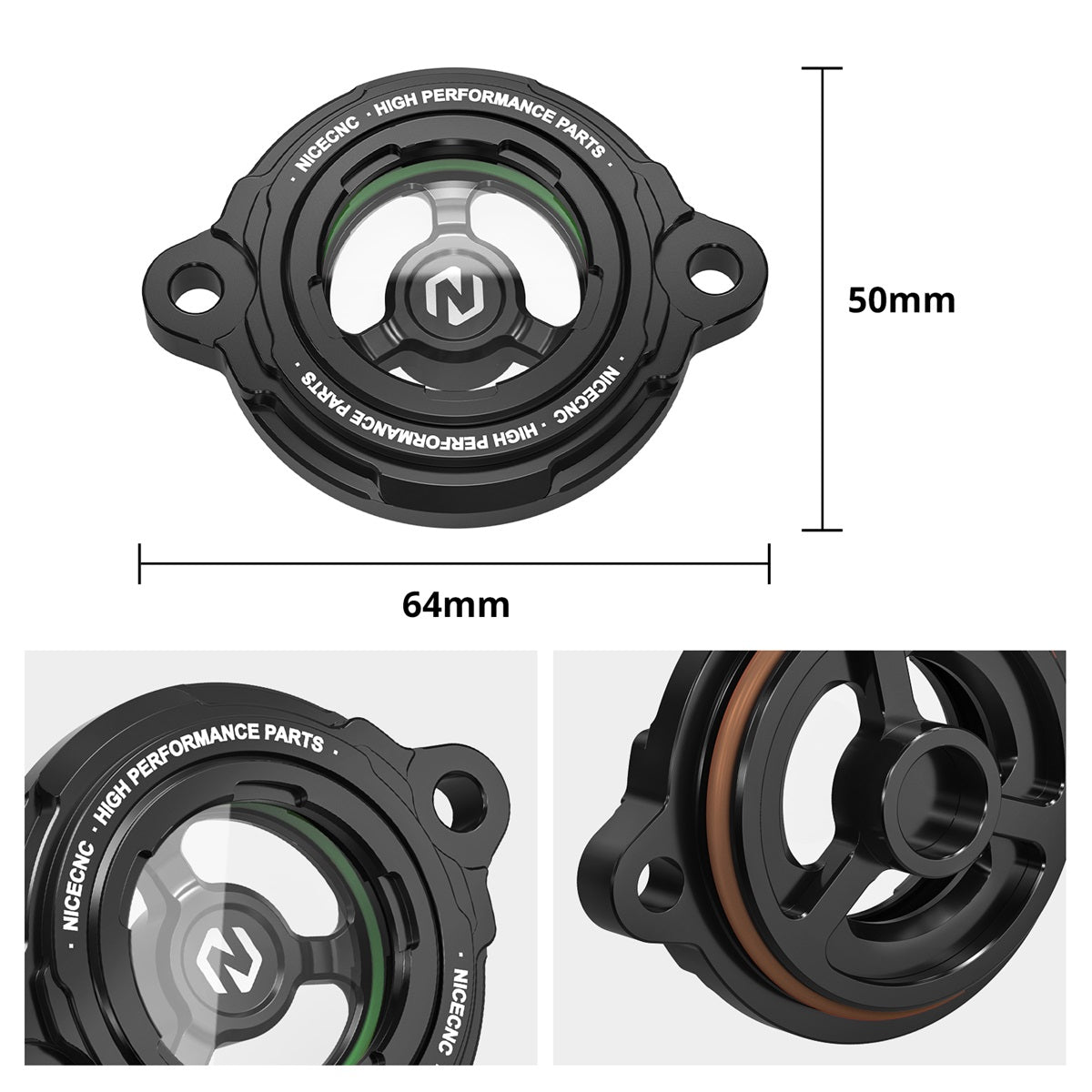 Transparente Ölfilter-Abdeckung für KTM 690 Enduro SMC R