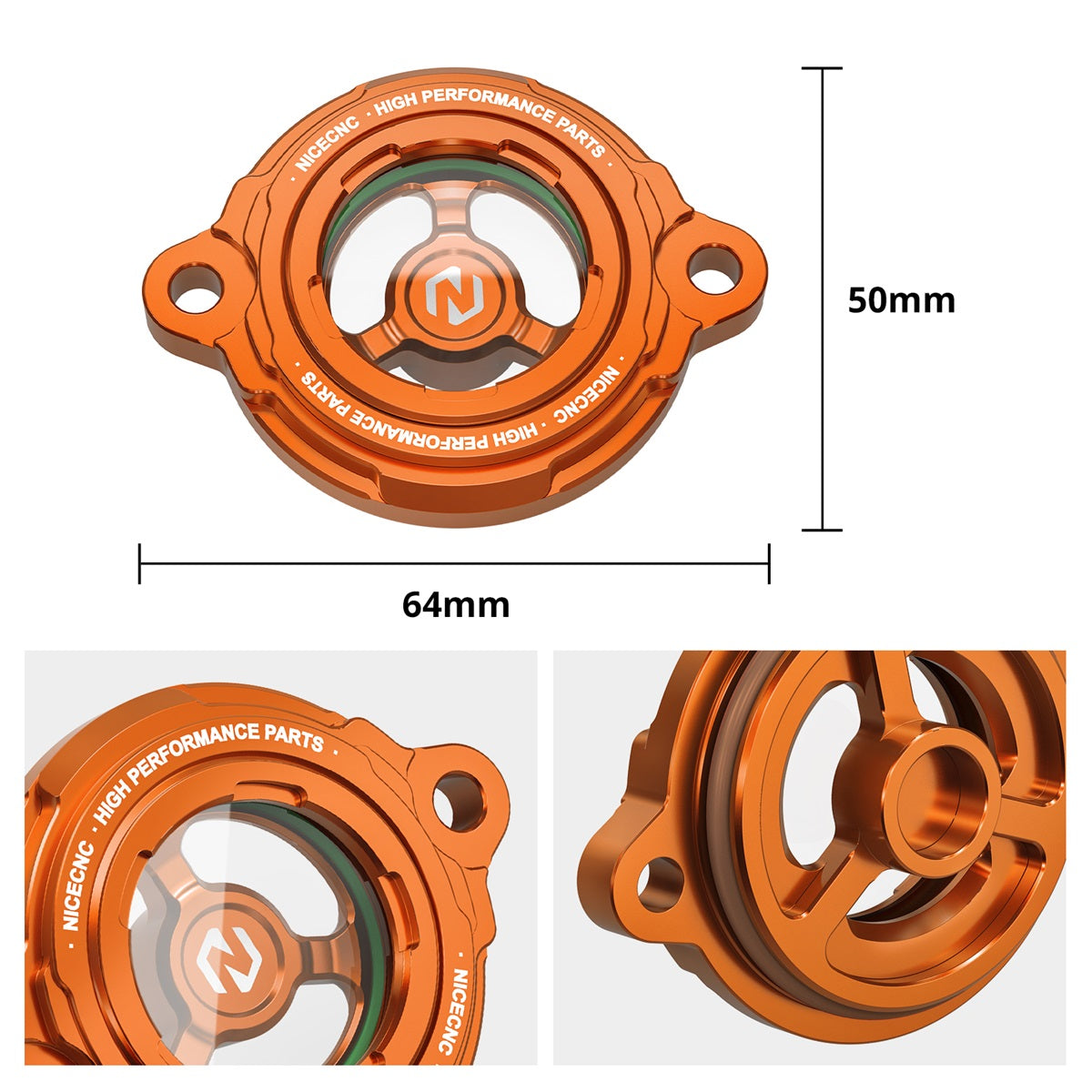 Transparente Ölfilter-Abdeckung für KTM 690 Enduro SMC R