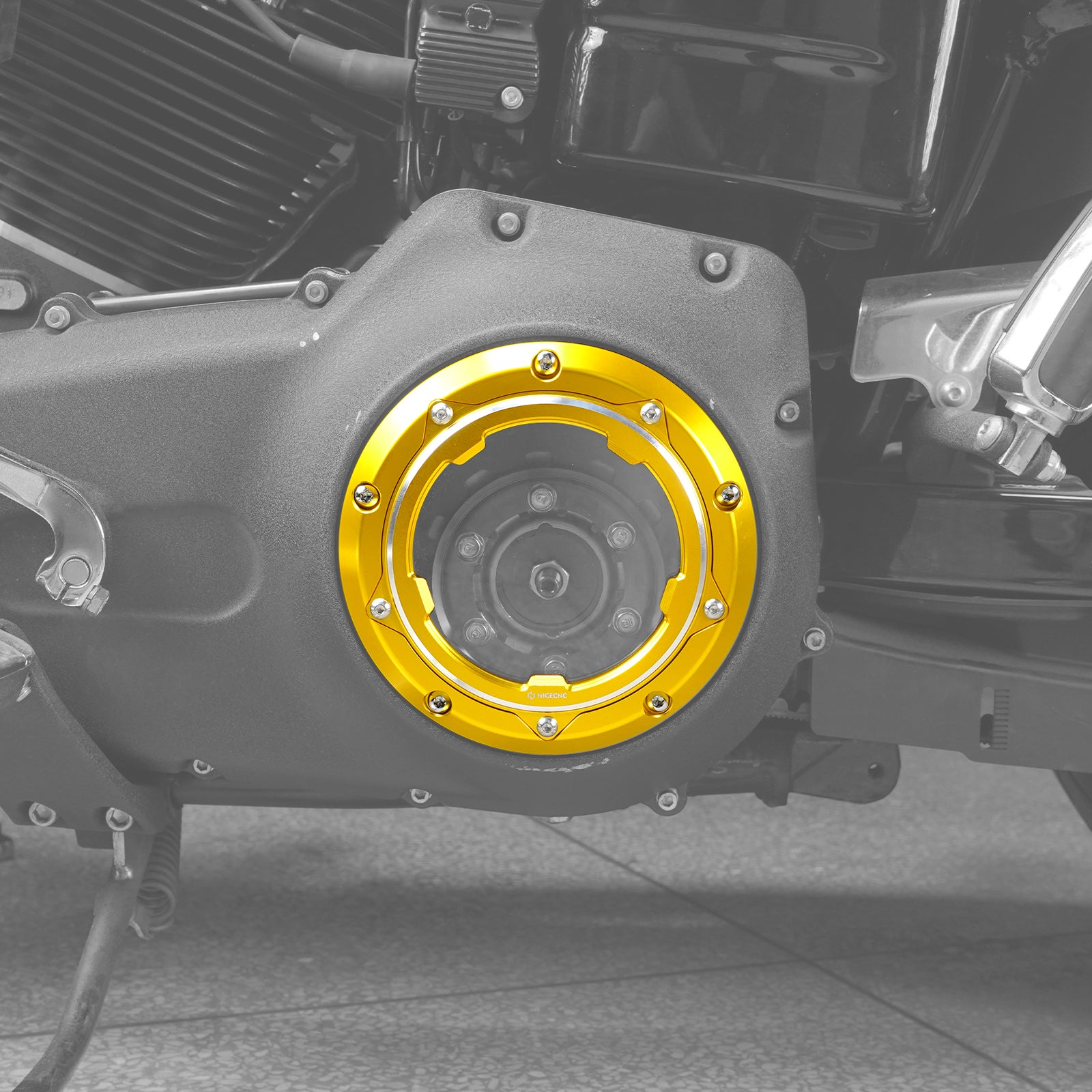 Transparente Twin Cam Derby-Abdeckung für Harley Street Glide 2006–2015 Road King 1999–2014