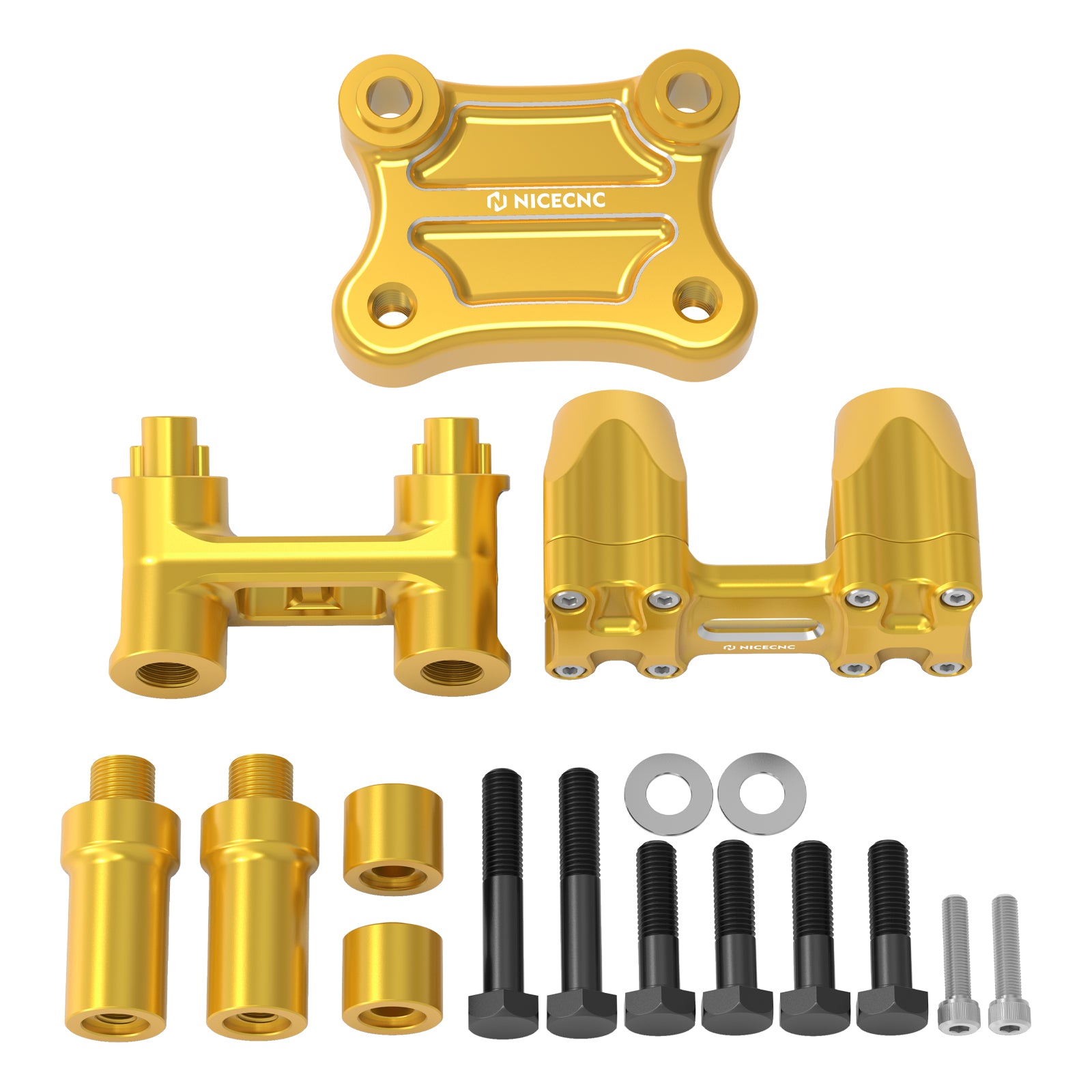 Modulare Kickback-Lenkererhöhungen nach hinten für Harley 1-1/8" Fat Bar