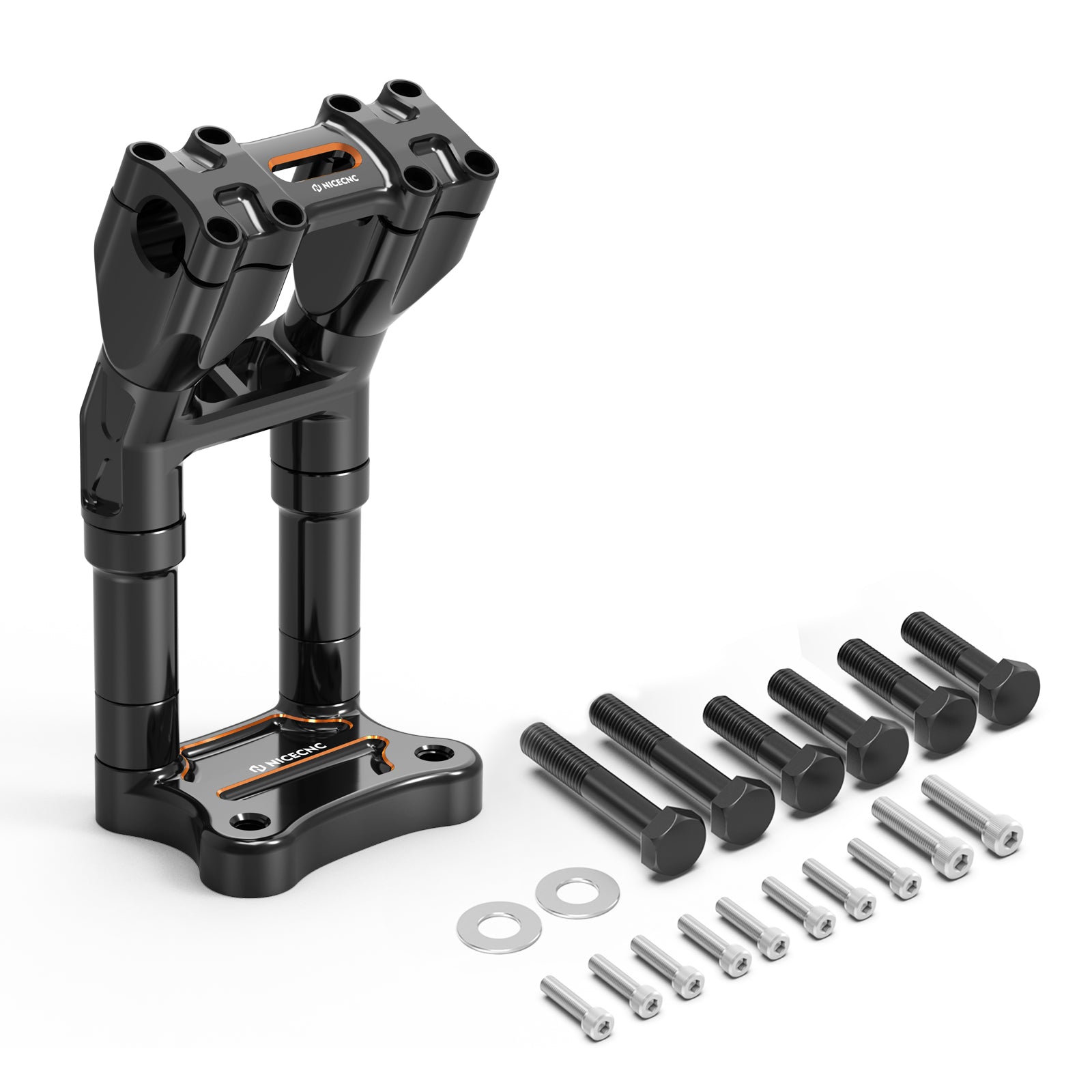 Modulare Kickback-Lenkererhöhungen nach hinten für Harley 1-1/8" Fat Bar