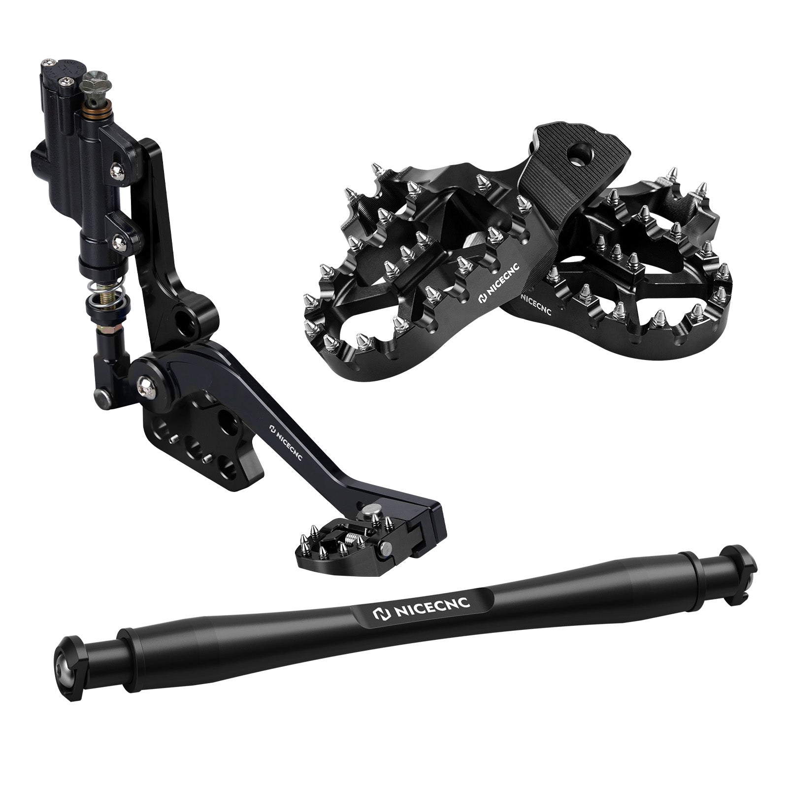 Hydraulische Hinterradbremse + verlängerte Fußstütze + Stützstrebe für Surron Light Bee X S