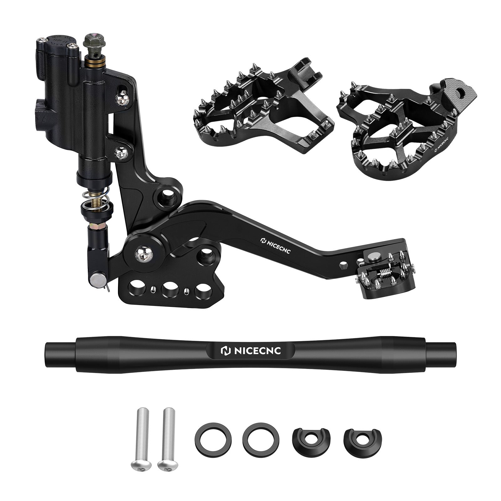 Hydraulische Hinterradbremse + verlängerte Fußstütze + Stützstrebe für Surron Light Bee X S