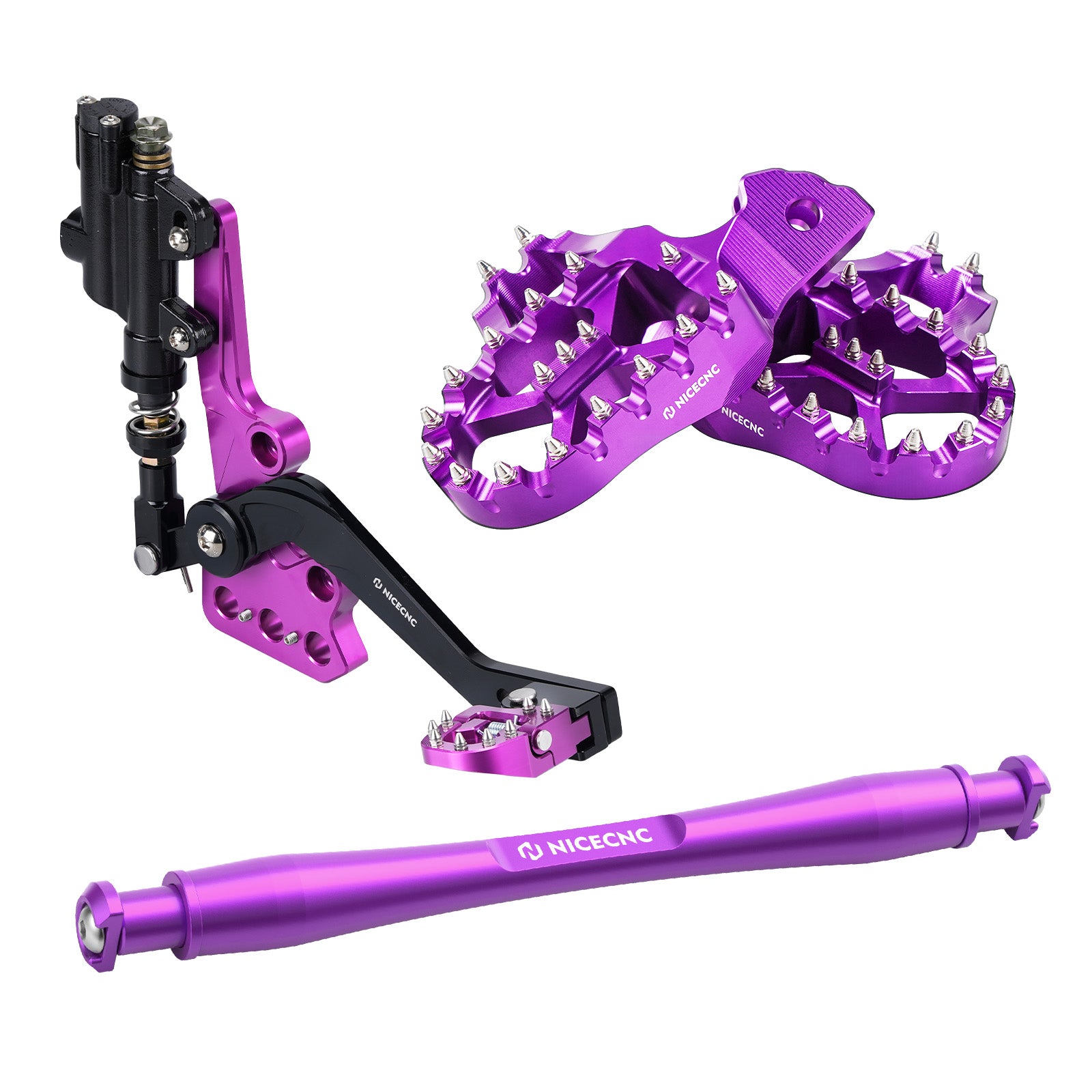 Hydraulische Hinterradbremse + verlängerte Fußstütze + Stützstrebe für Surron Light Bee X S