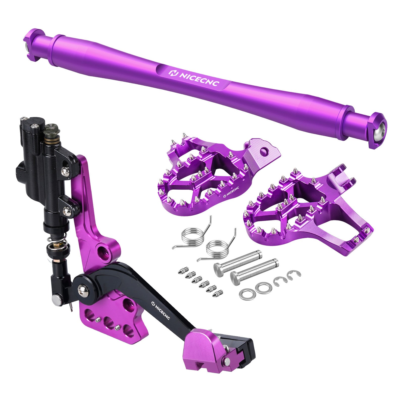 Hydraulische Hinterradbremse + verlängerte Fußstütze + Stützstrebe für Surron Light Bee X S