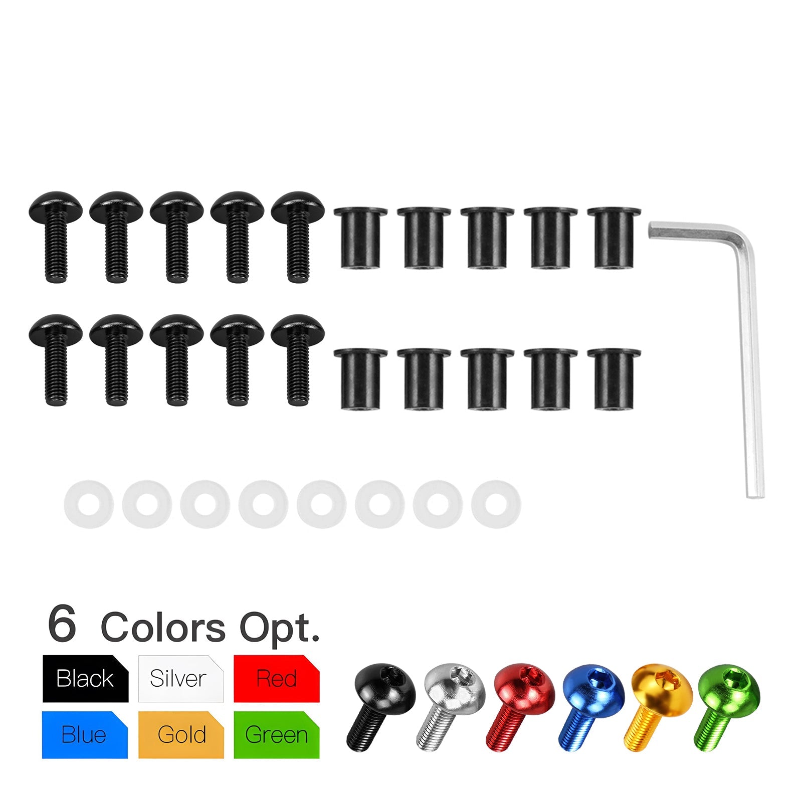 5mm Verkleidung Windschutzscheibe Windschutzscheibe Schrauben Kit für Yamaha Honda Kawasaki Suzuki BMW