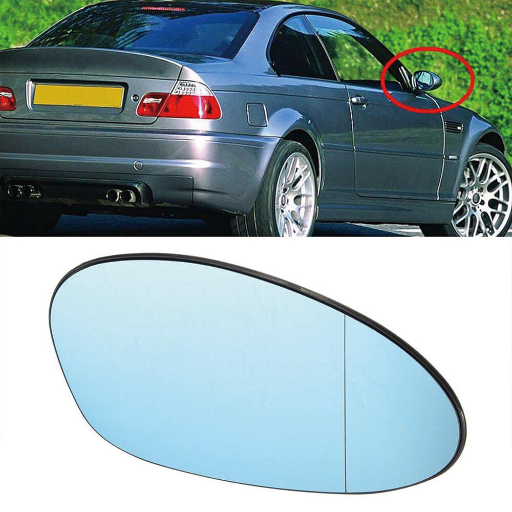 Paar Auto Seite Rückspiegel Flügel Spiegel Gläser Beheizte Blau Getönt Für BMW E90 3 Serie