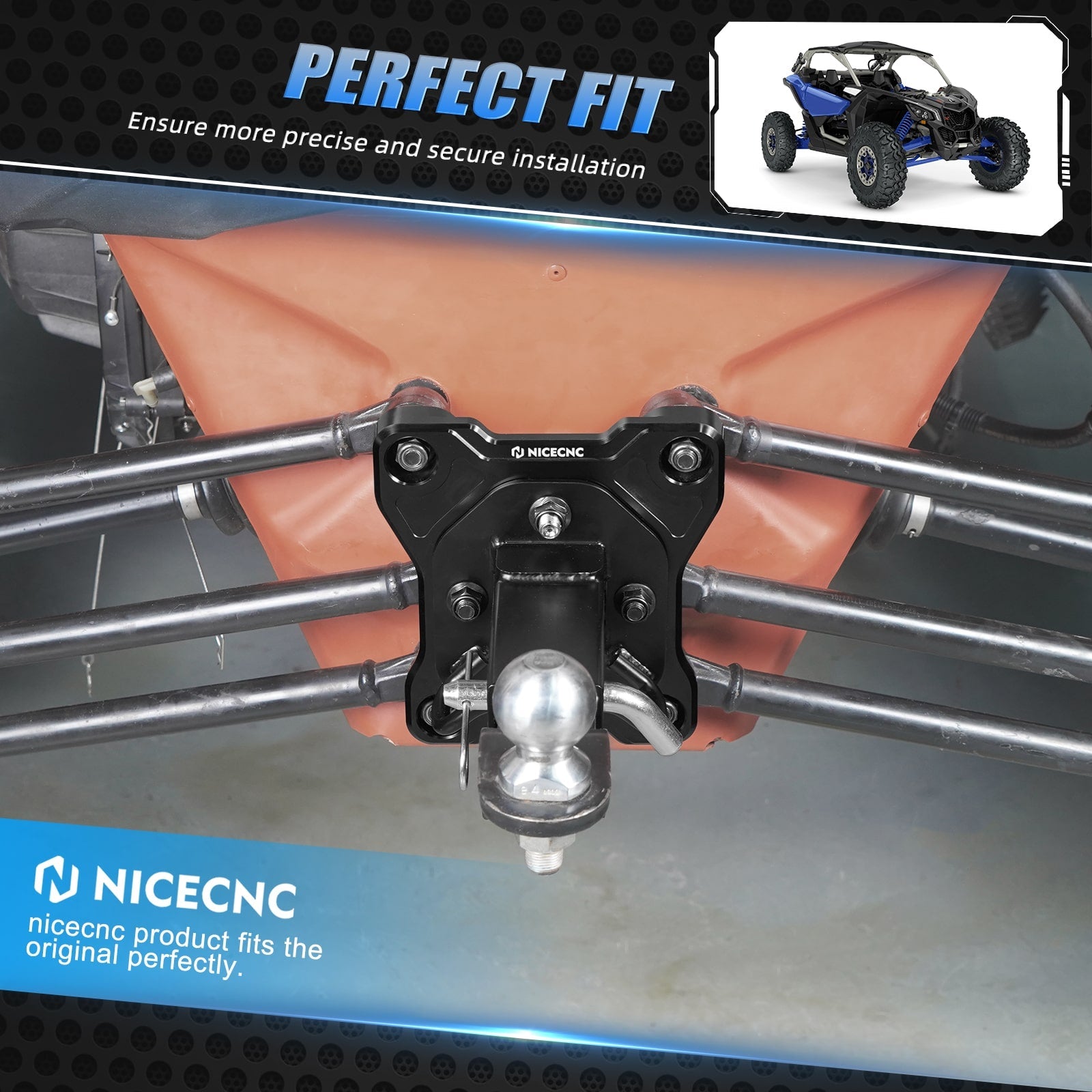 UTV Hinten Radius Stange Platte & 1500 £ Hitch Empfänger Werkzeug Für Can Am X3