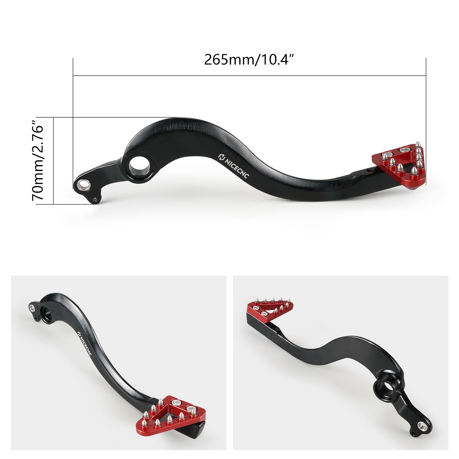 Geschmiedeter Bremspedalhebel mit einstellbarer Spitze für Honda CRF250R 04-24 CRF450R 05-24