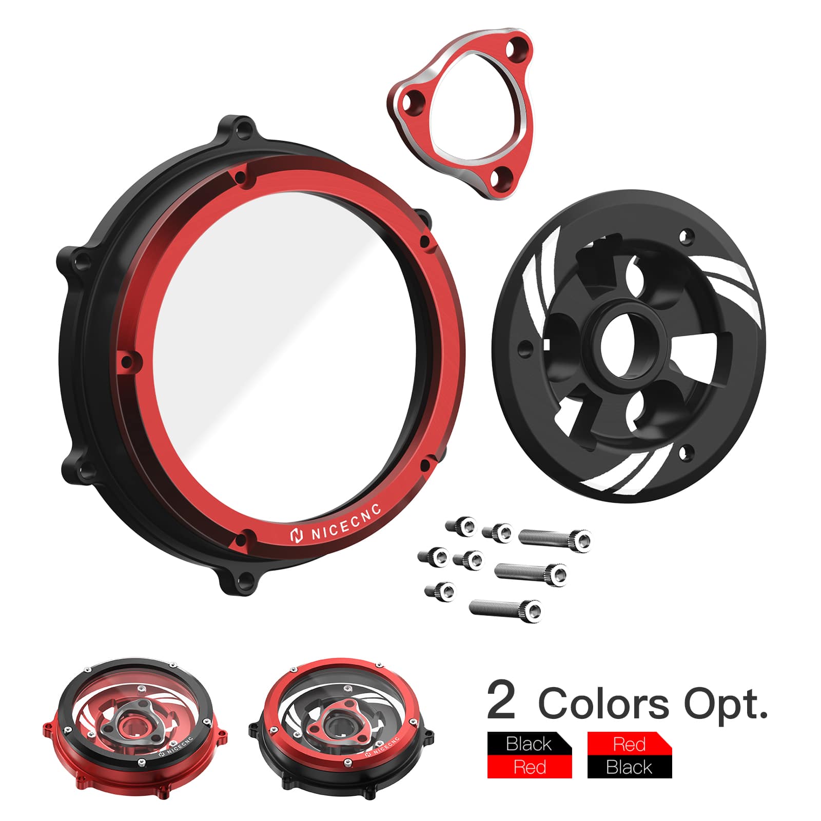 Transparentes Motorkupplungsdeckel-Kit für Ducati Panigale V4/S 2018-2024