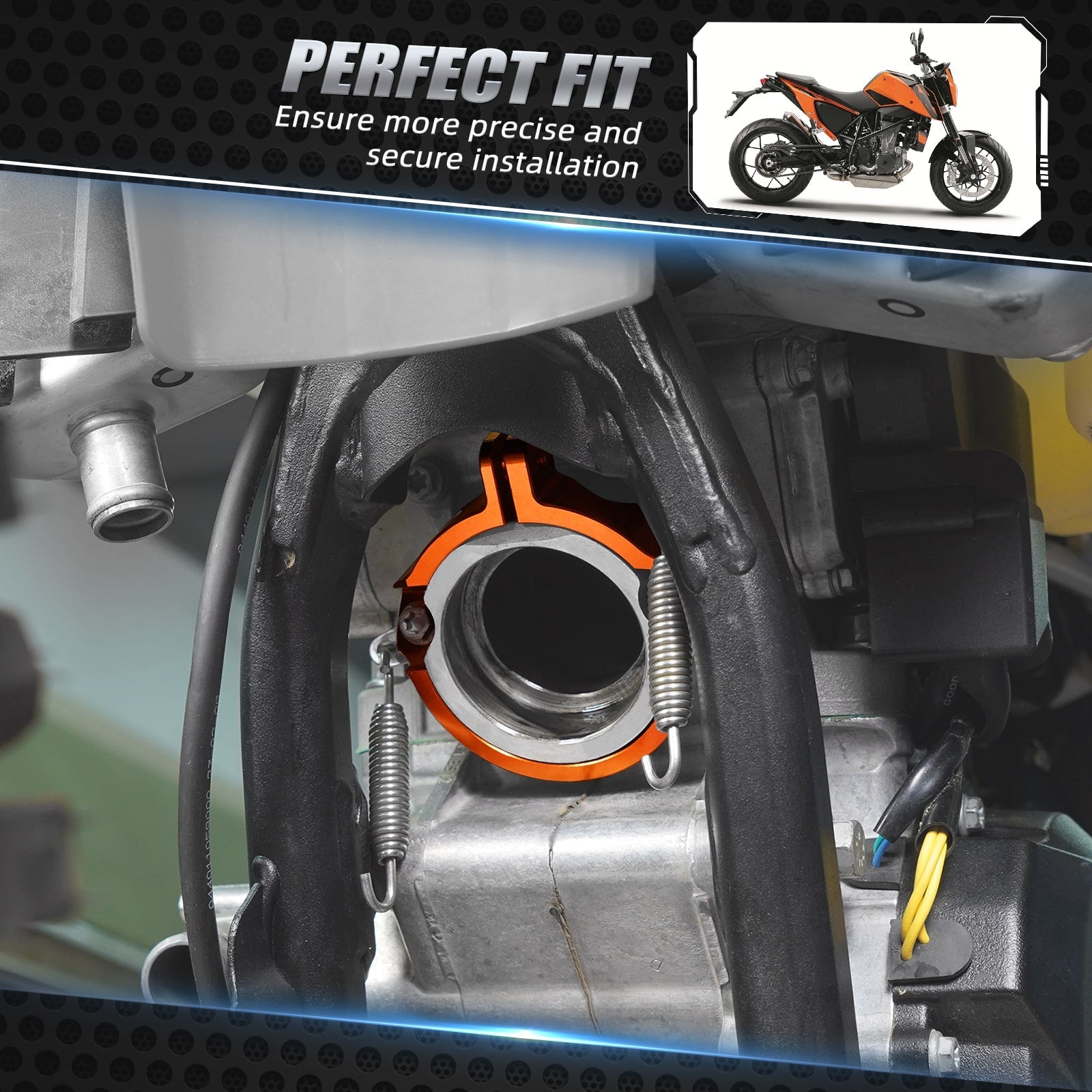 NICECNC Auspuffflansches Guard für KTM 250 300 EXC XCW 2024 XC SX 2023-2024