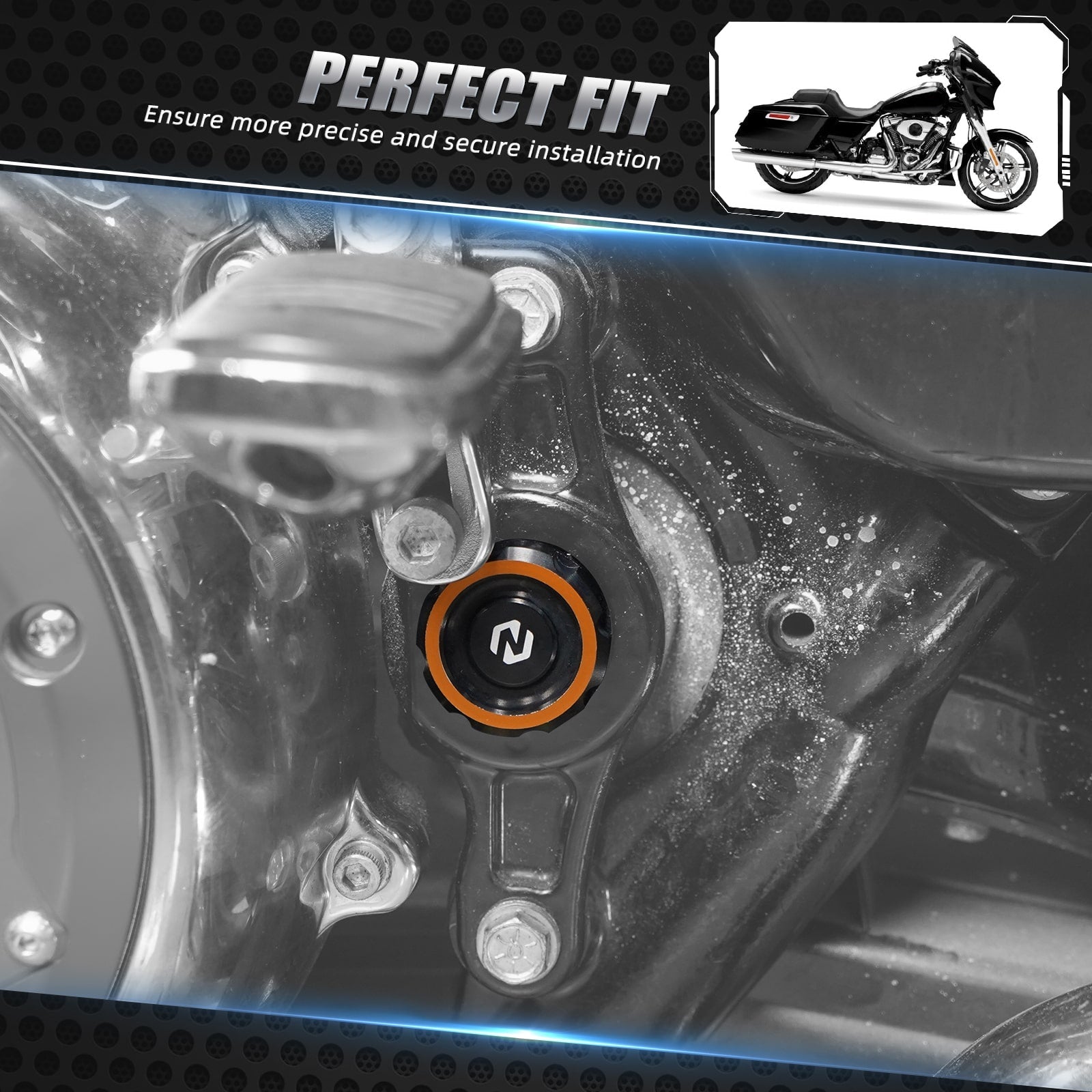 Rahmenlochstopfen und -kappen für Harley Road King Electra Street Glide Ultra Limited