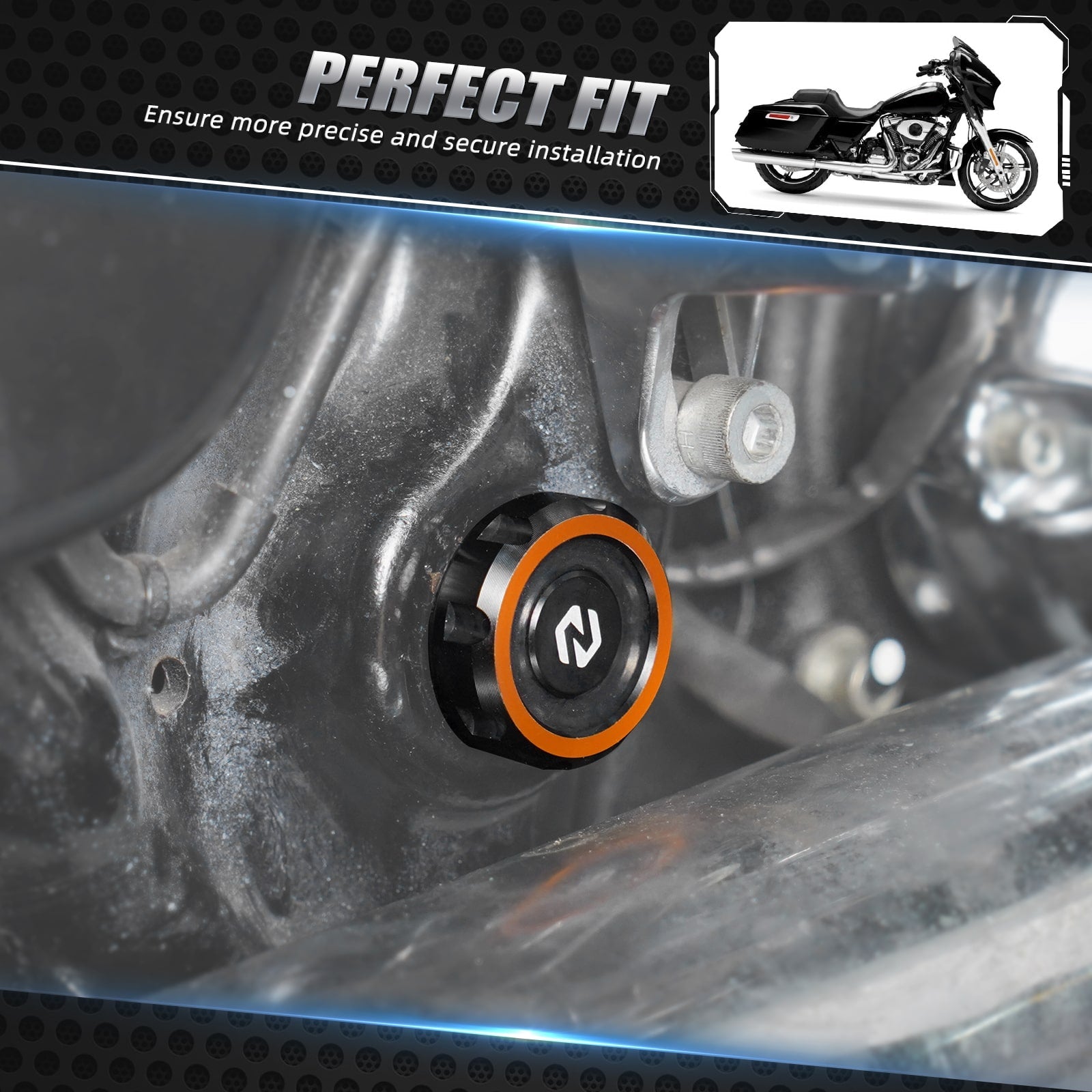 Rahmenlochstopfen und -kappen für Harley Road King Electra Street Glide Ultra Limited