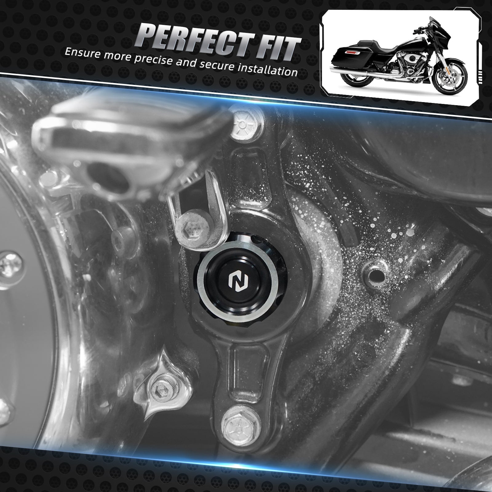 Rahmenlochstopfen und -kappen für Harley Road King Electra Street Glide Ultra Limited