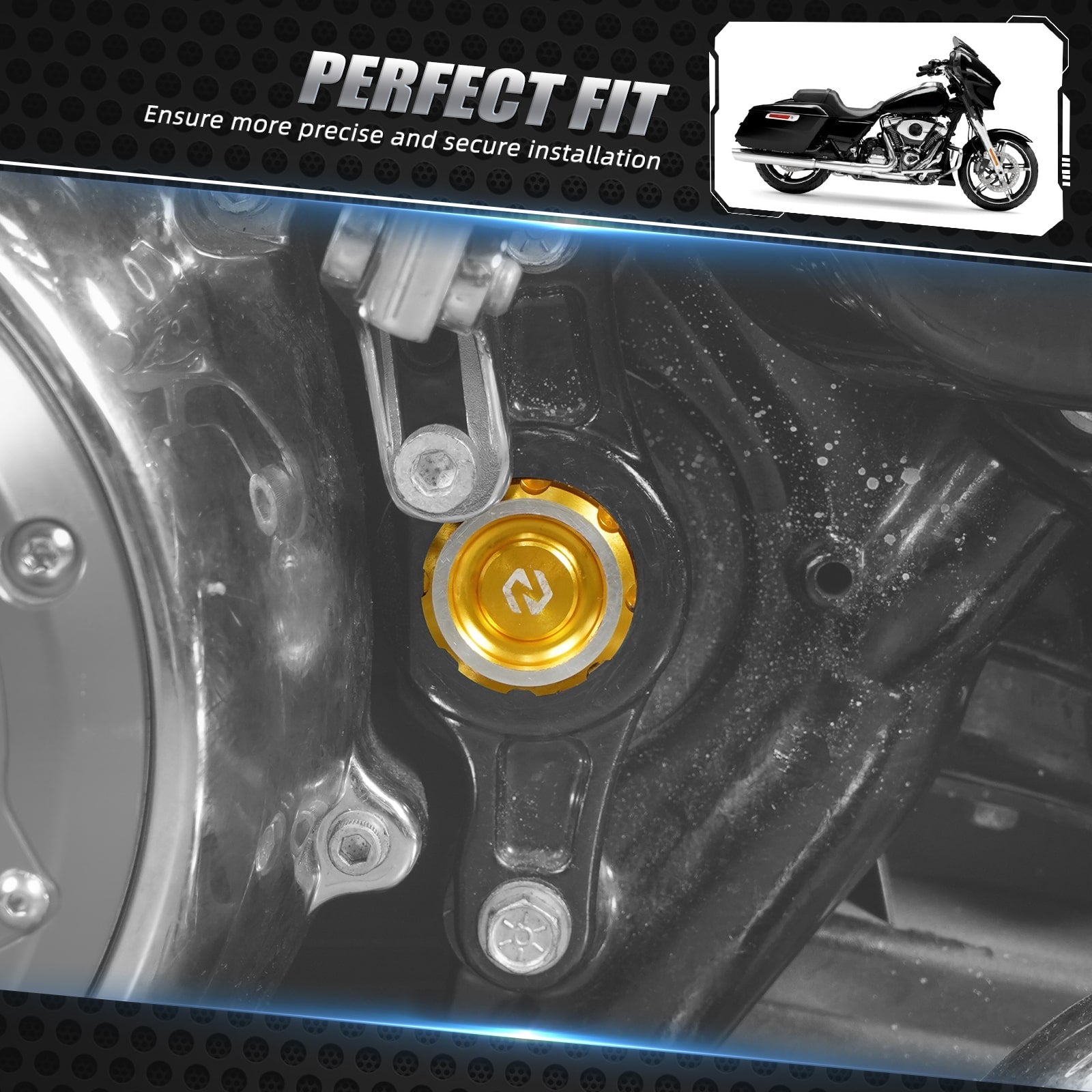 Rahmenlochstopfen und -kappen für Harley Road King Electra Street Glide Ultra Limited