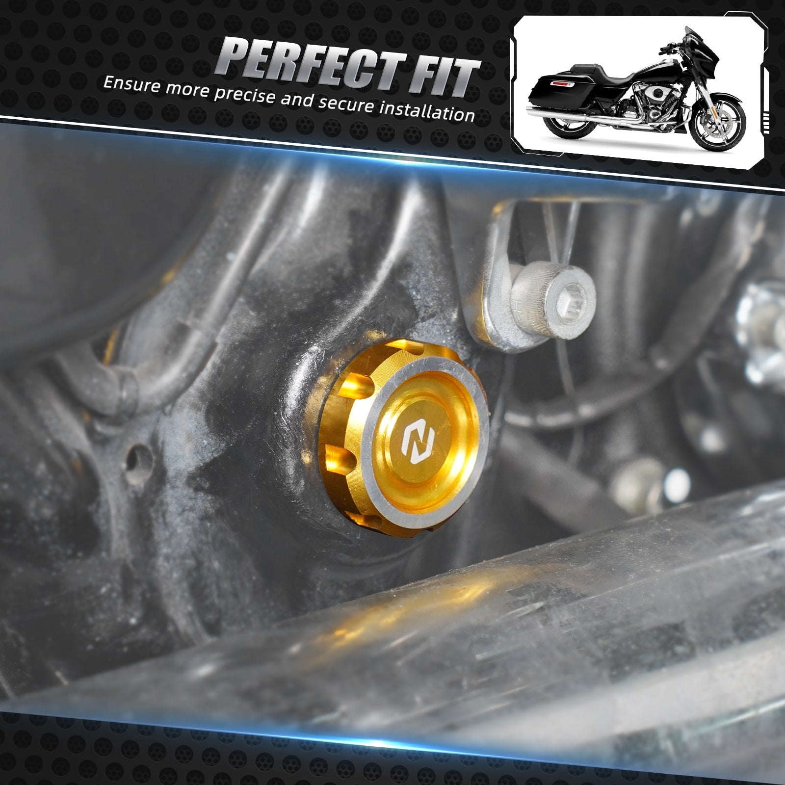 Rahmenlochstopfen und -kappen für Harley Road King Electra Street Glide Ultra Limited