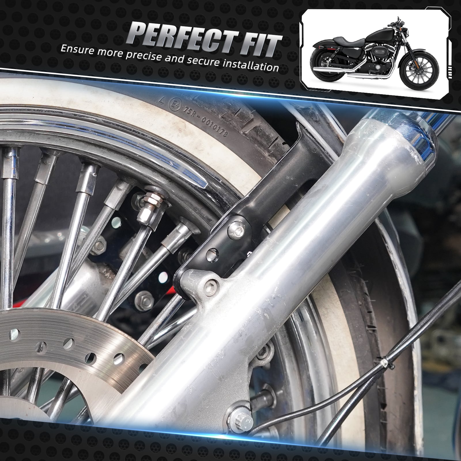 Kotflügel Vorne Riser Lift Klammern Adapter Für Harley Sportster XL1200L 06-11