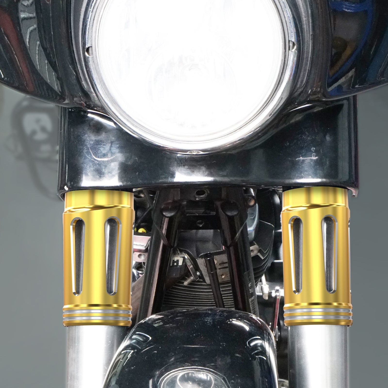 Gabelmanschetten Gabelschieberabdeckungen für Harley Road King Electra Glide Street Glide Road Glide