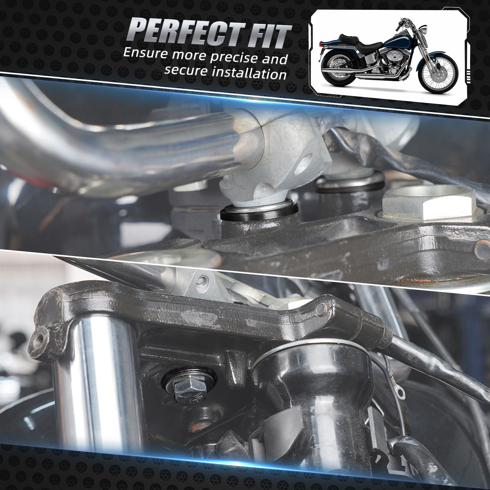 Polyurethan-Lenker-Riser-Montagebuchsen- und Schraubensatz für Harley Davidson 2017–2024