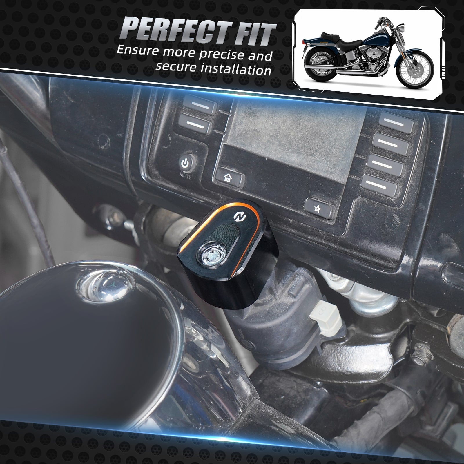 Verbesserte Zündschlossabdeckung für Harley Touring Electra Road Street Glide Ultra Limited