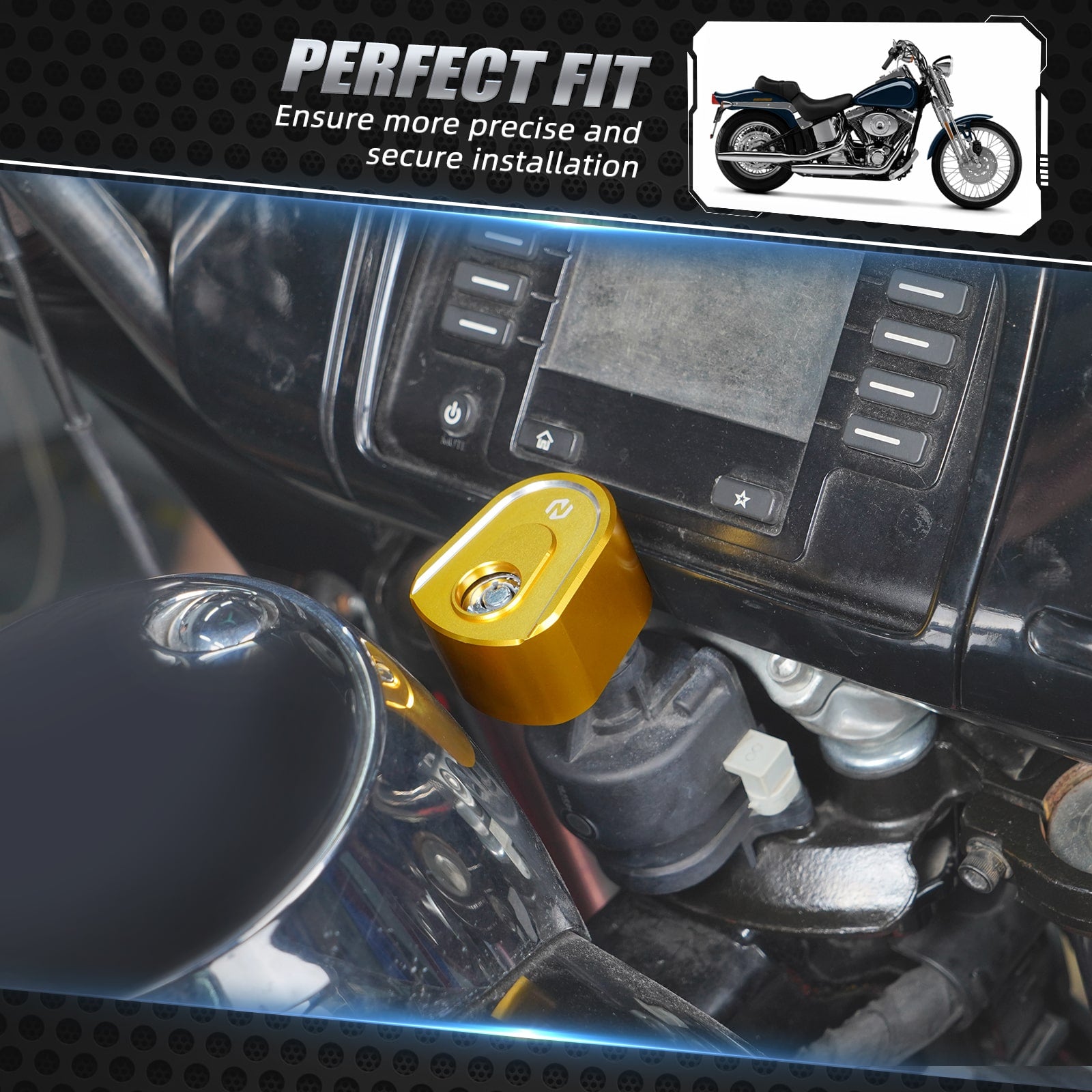 Verbesserte Zündschlossabdeckung für Harley Touring Electra Road Street Glide Ultra Limited