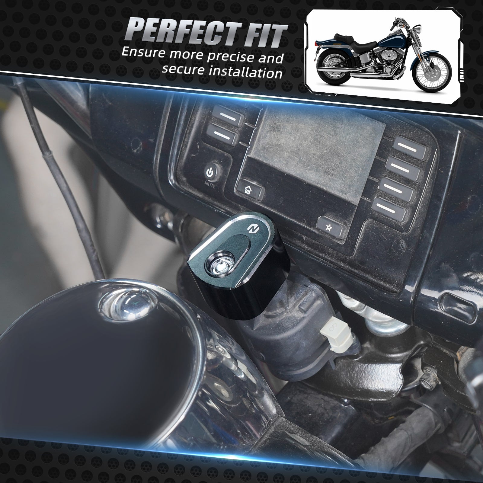 Verbesserte Zündschlossabdeckung für Harley Touring Electra Road Street Glide Ultra Limited