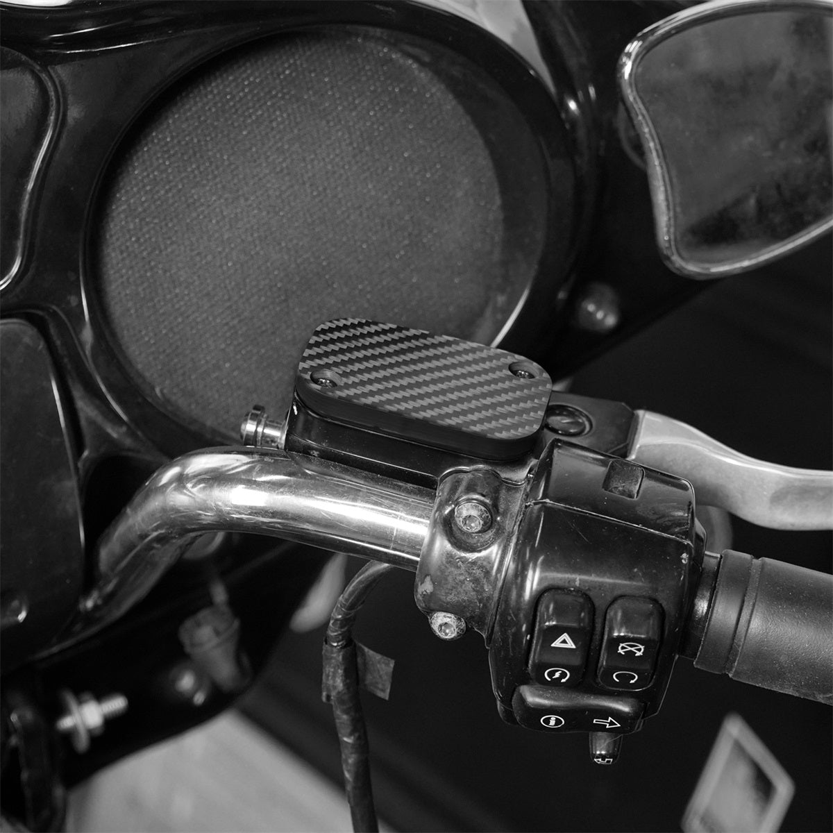 Carbon Fiber Vorne Bremse Master Zylinder Abdeckung Für Harley Road King Electra Glide Road Glide